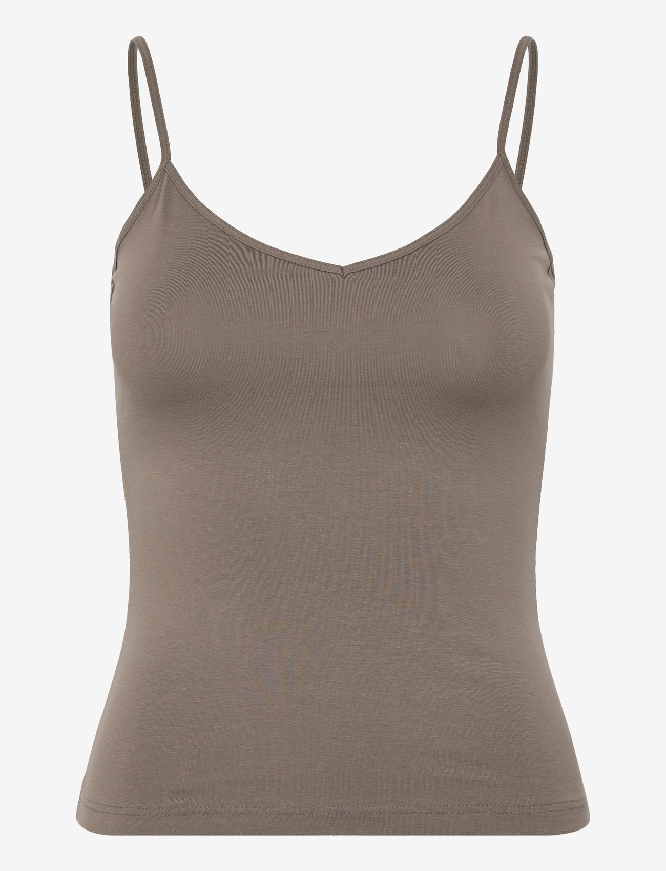 Weekday - Slim V-neck Cotton Singlet - Ärmellose tops - mid grey - 0