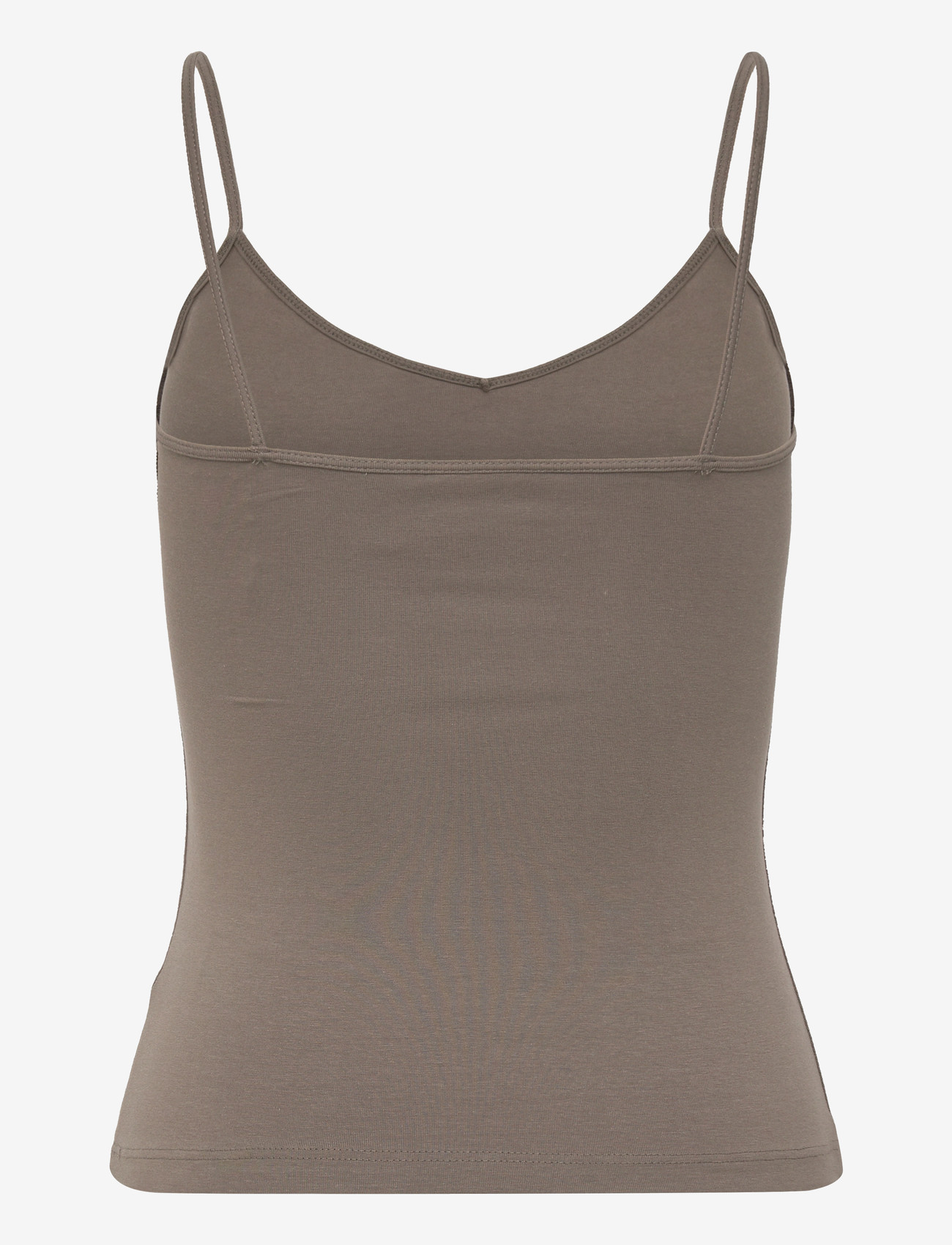 Weekday - Slim V-neck Cotton Singlet - Ärmellose tops - mid grey - 1