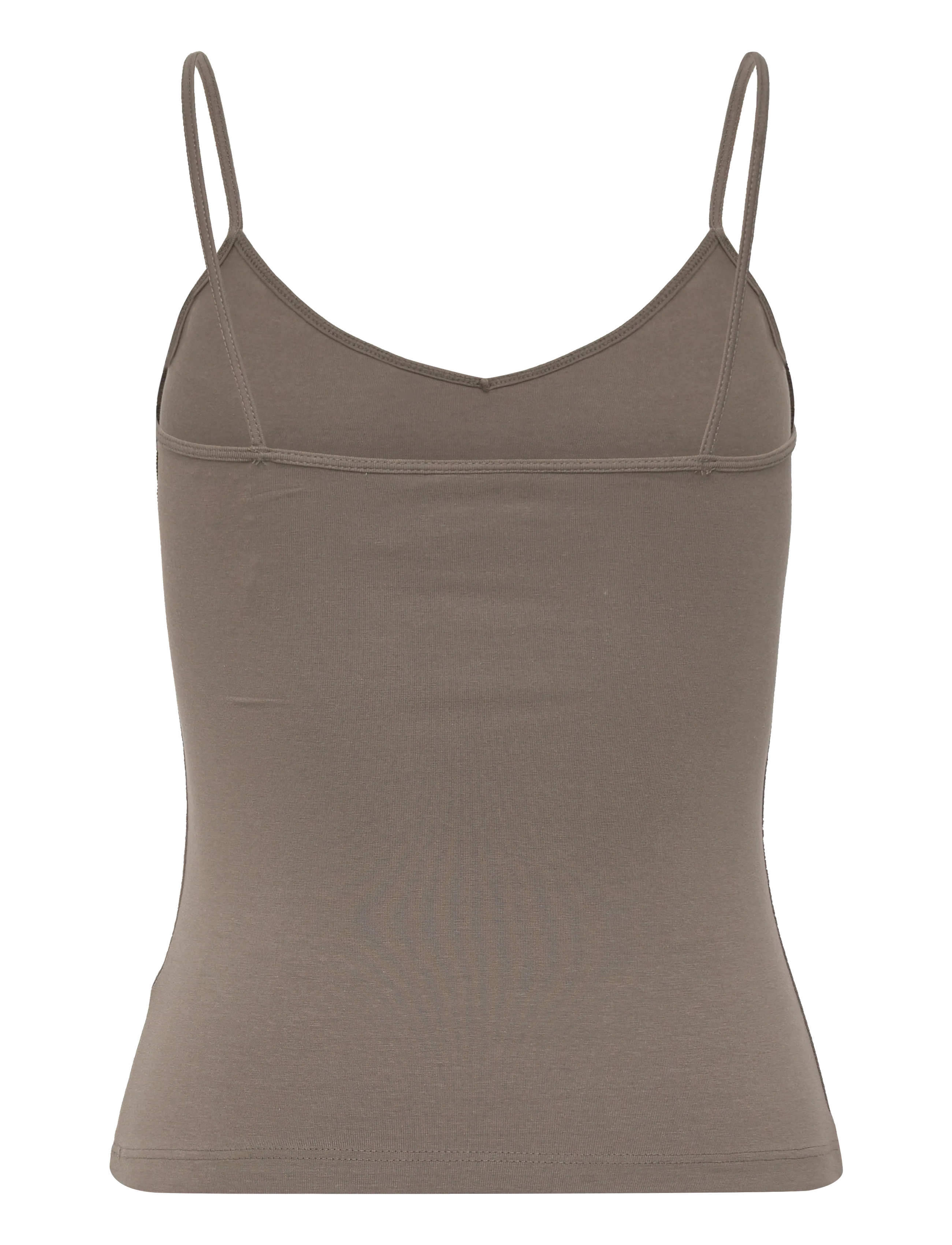 Weekday - Slim V-neck Cotton Singlet - hihattomat paidat - mid grey - 1