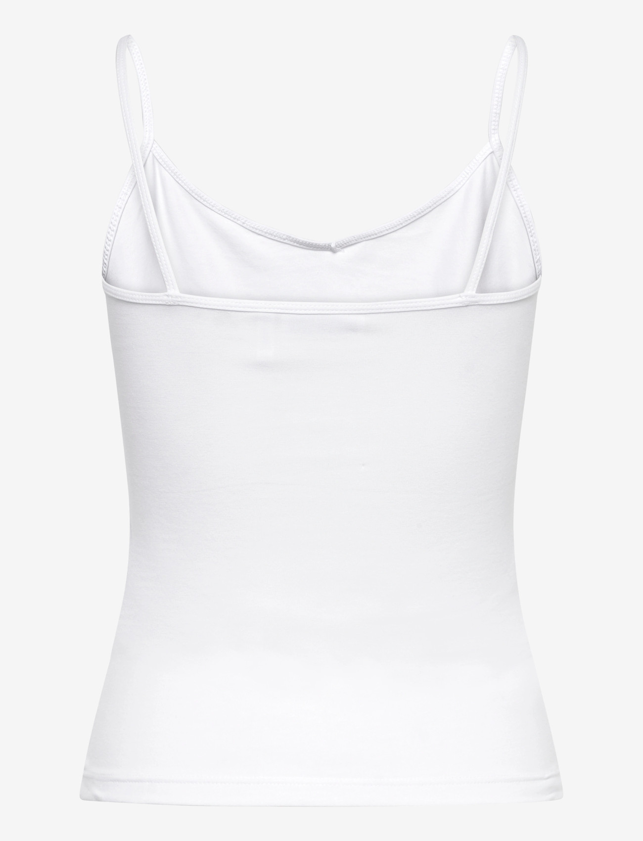 Weekday - Slim V-neck Cotton Singlet - linnen - white - 1
