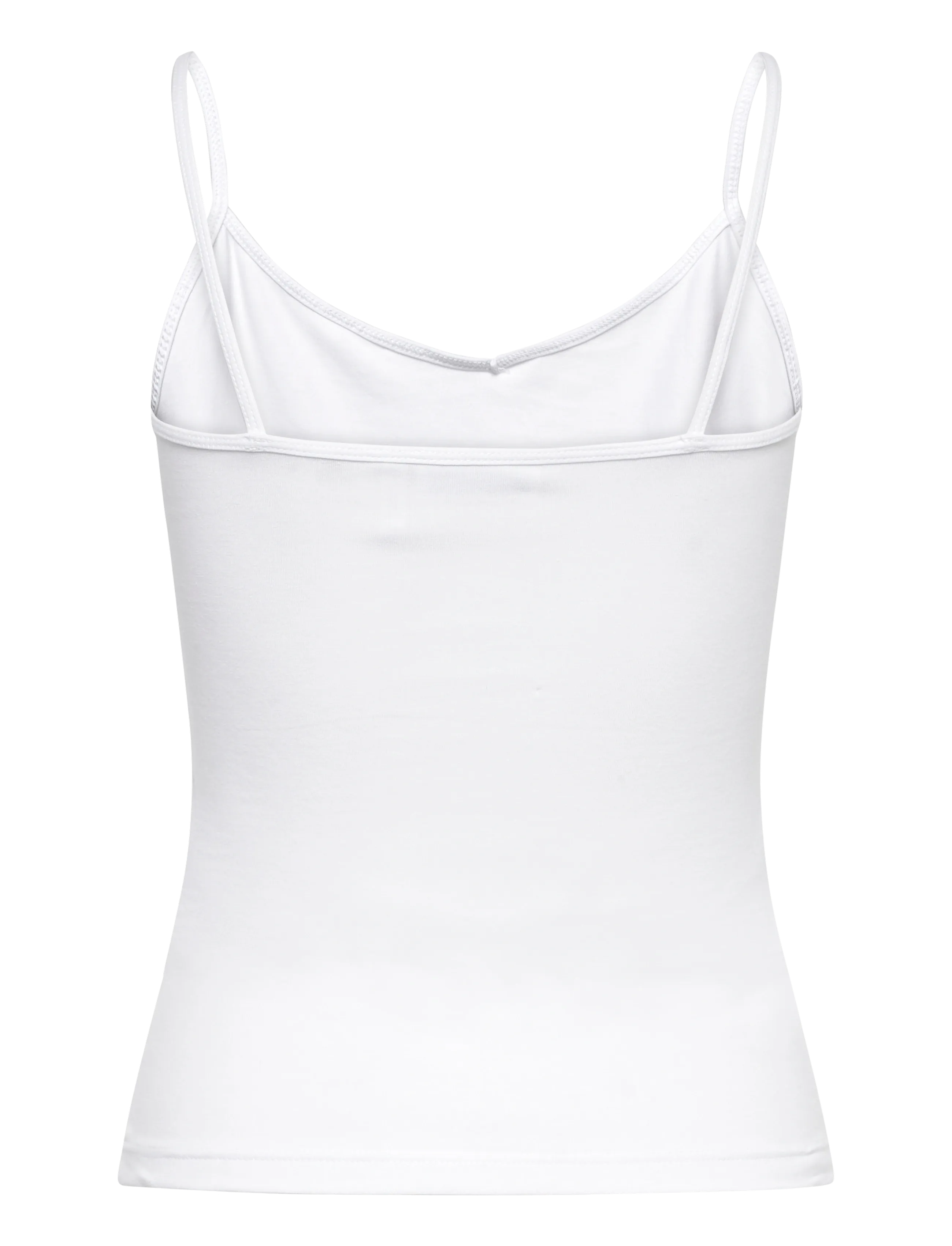 Weekday - Slim V-neck Cotton Singlet - linnen - white - 1