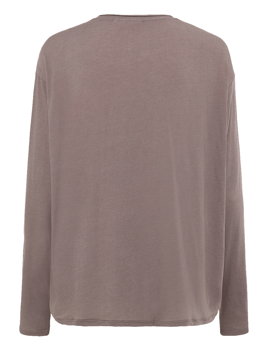 Weekday - Loose Long-Sleeved T-Shirt - langærmede toppe - dusty plum - 1