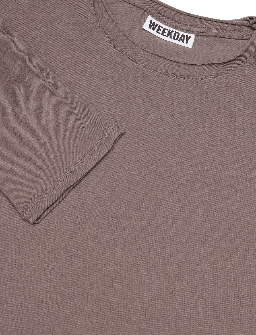 Weekday - Loose Long-Sleeved T-Shirt - langærmede toppe - dusty plum - 2