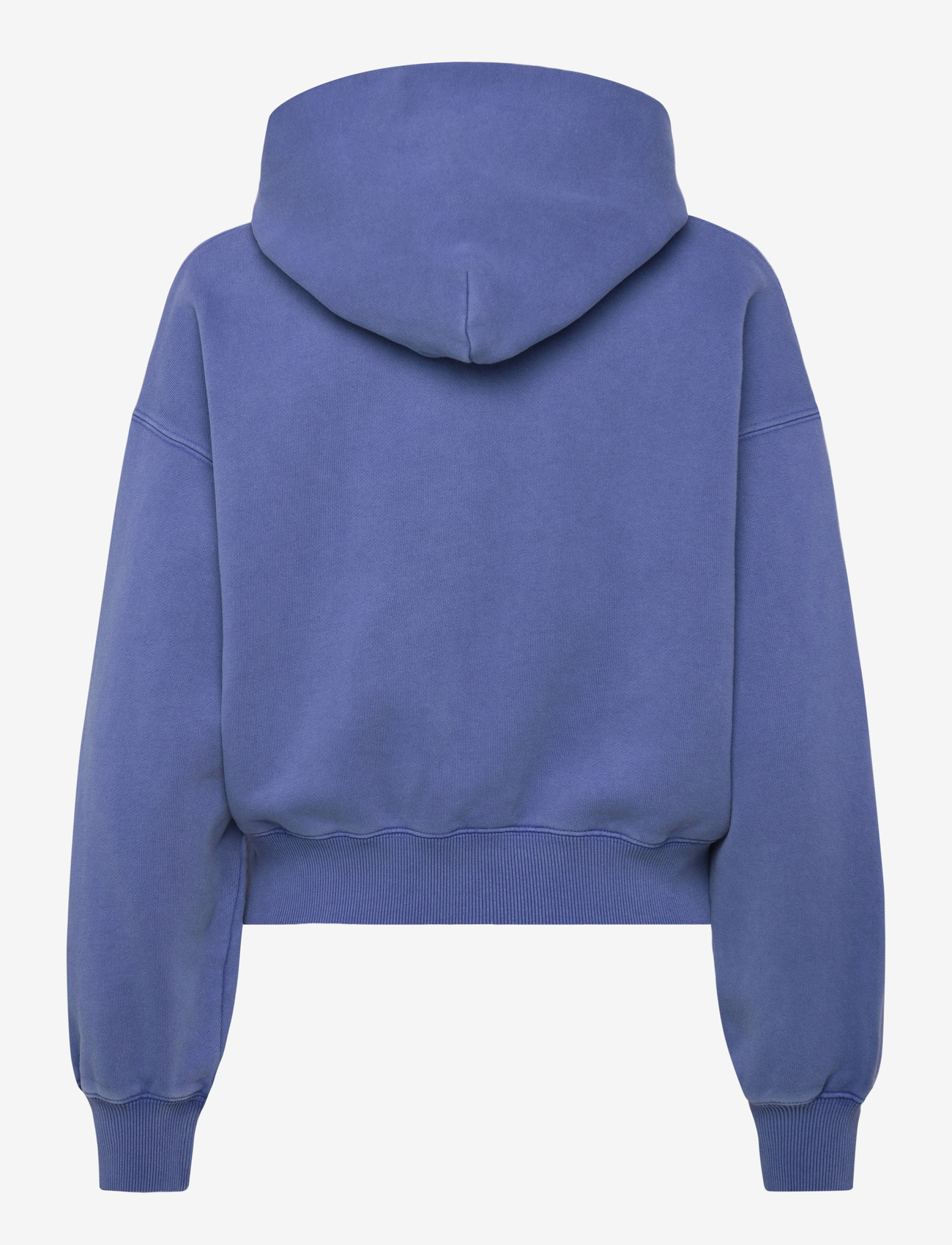 Weekday - Cropped Boxy Zip Hoodie - hættetrøjer - blue - 1