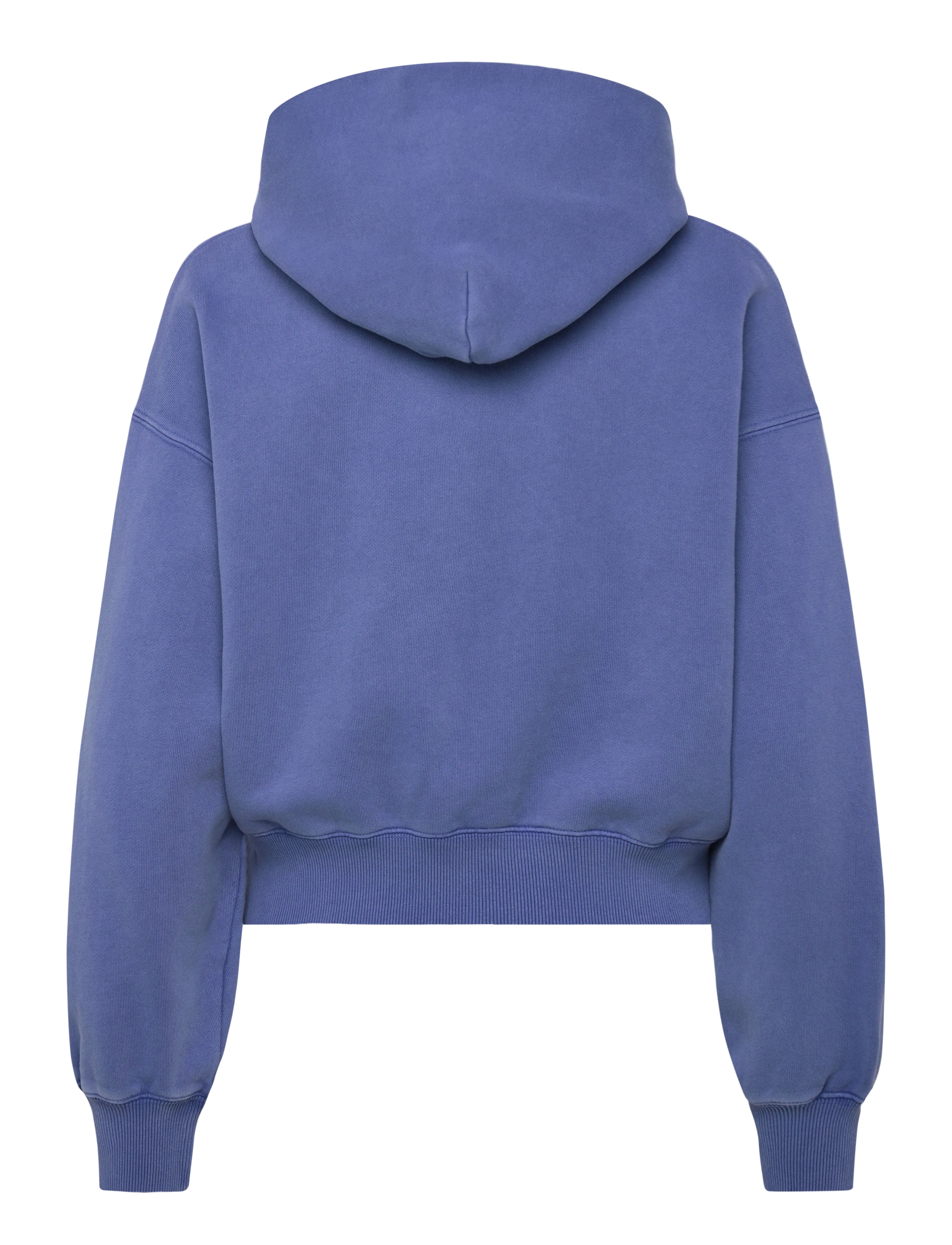 Weekday - Cropped Boxy Zip Hoodie - hupparit - blue - 1
