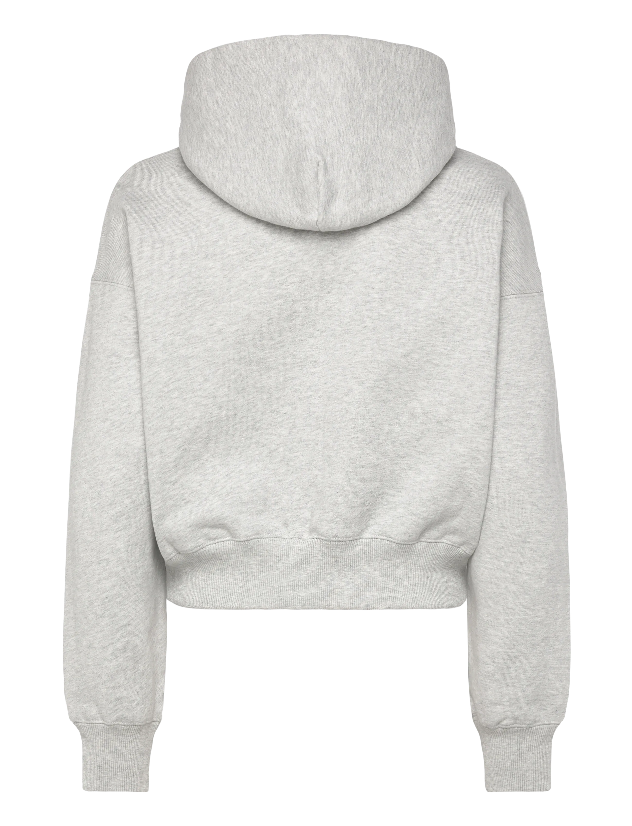 Weekday - Cropped Boxy Zip Hoodie - hoodies - grey melange - 1