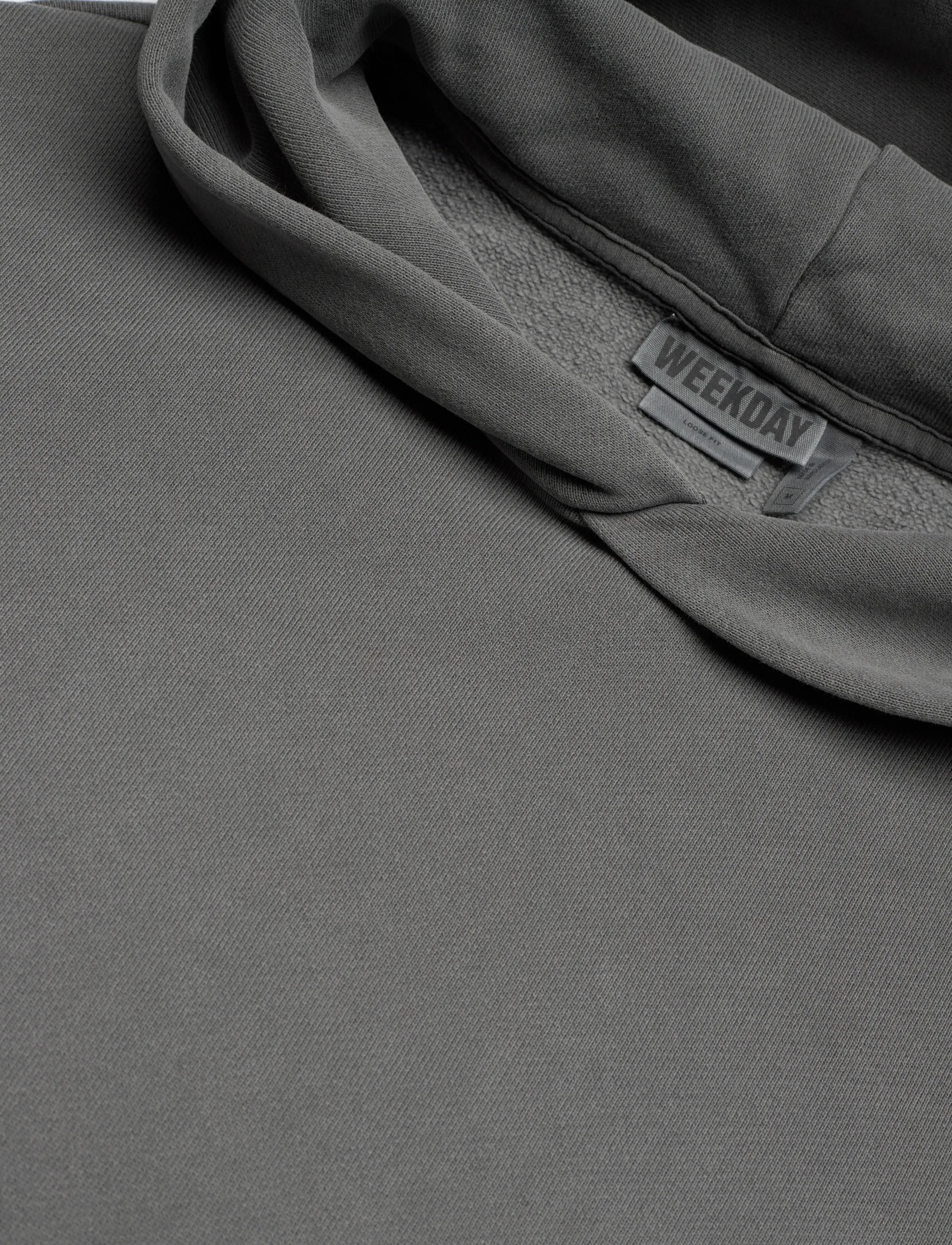 Weekday - Loose Heavyweight Cotton Hoodie - kapuutsiga pusad - washed grey - 2