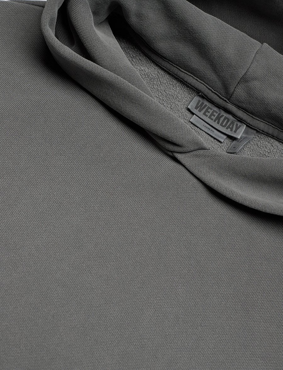 Weekday - Loose Heavyweight Cotton Hoodie - kapuutsiga pusad - washed grey - 2