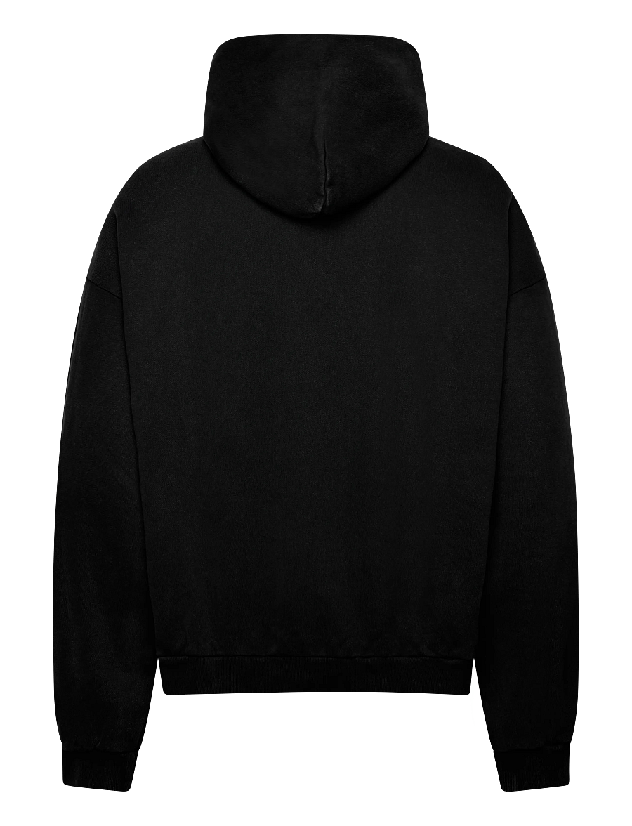 Weekday - Loose Heavyweight Cotton Hoodie - kapuzenpullover - worn black - 1