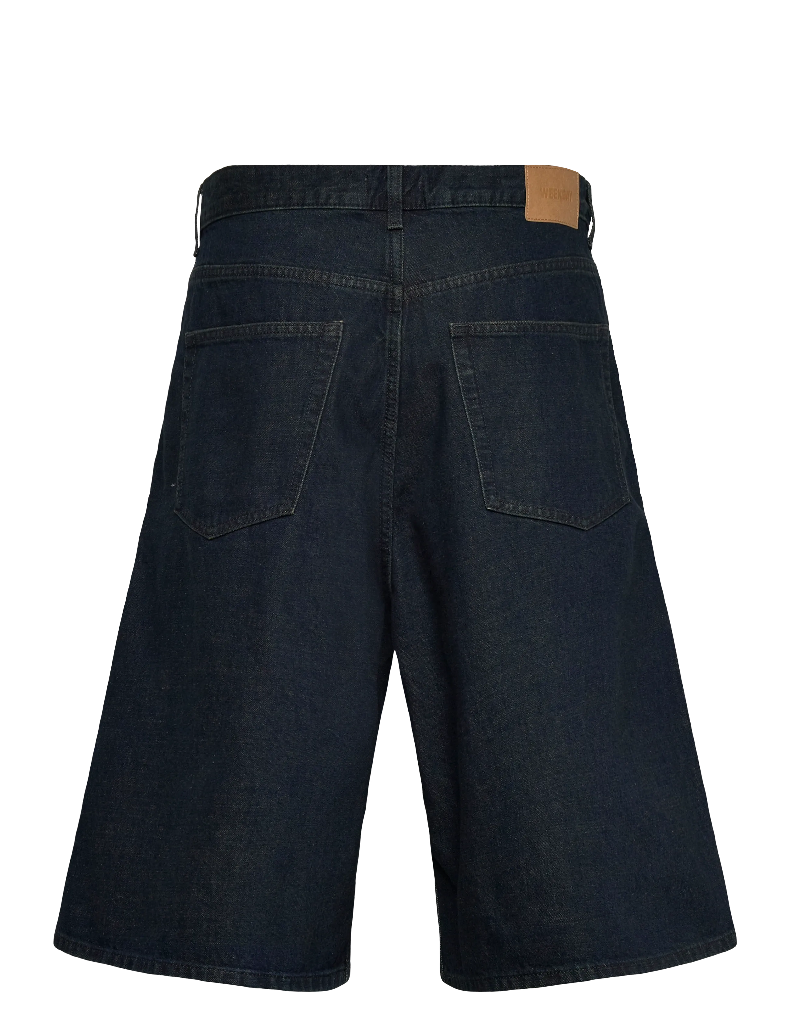 Weekday - Mid Rise Baggy Pleated Denim Shorts - jorts - emerald rinse - 2
