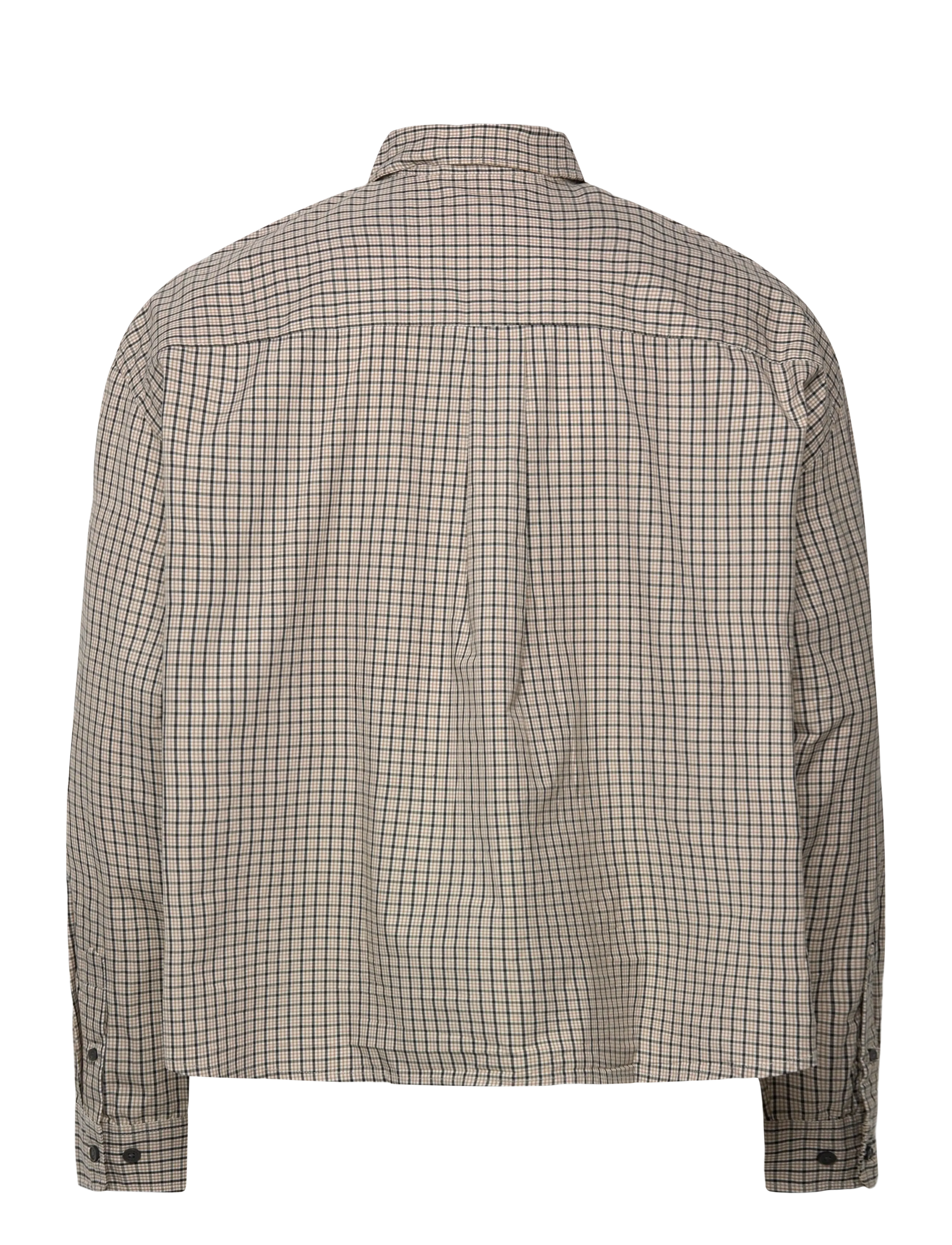 Weekday - Boxy Long-Sleeved Cotton Poplin Shirt - ternede skjorter - beige dark - 1