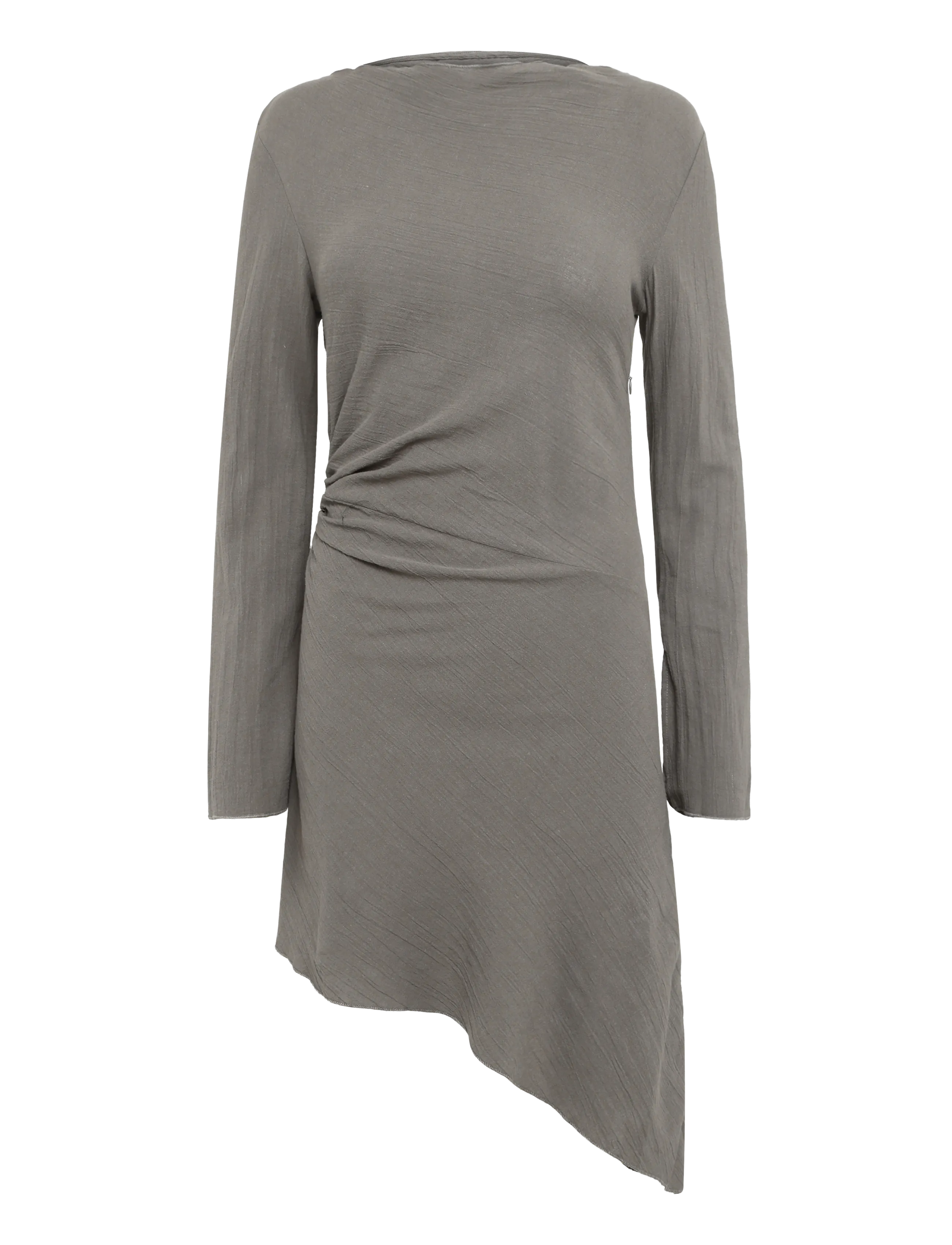 Weekday Assymetric Long Sleeve Dress, 40, Grey, Kjoler > Kort Kjole, Dame