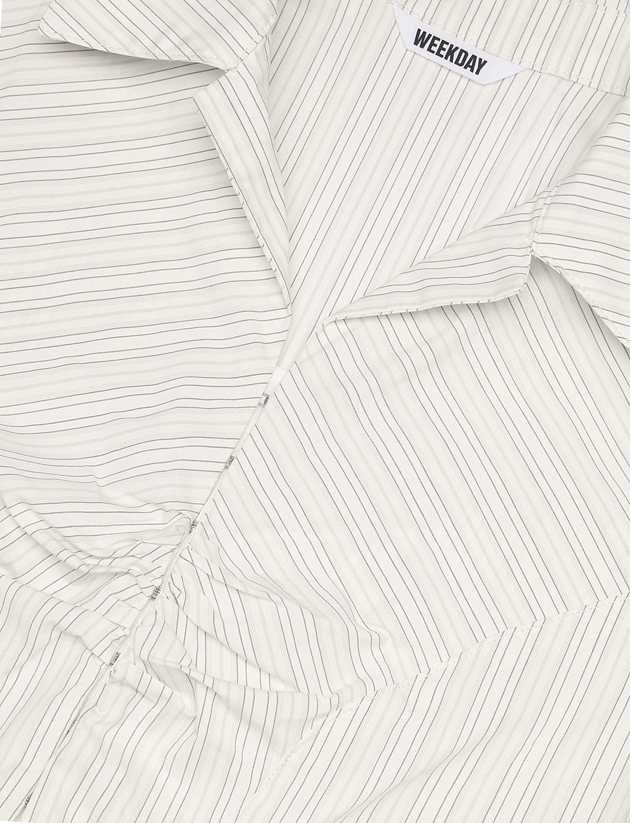 Weekday - Hook Shirt - langärmlige hemden - off white stripe - 2
