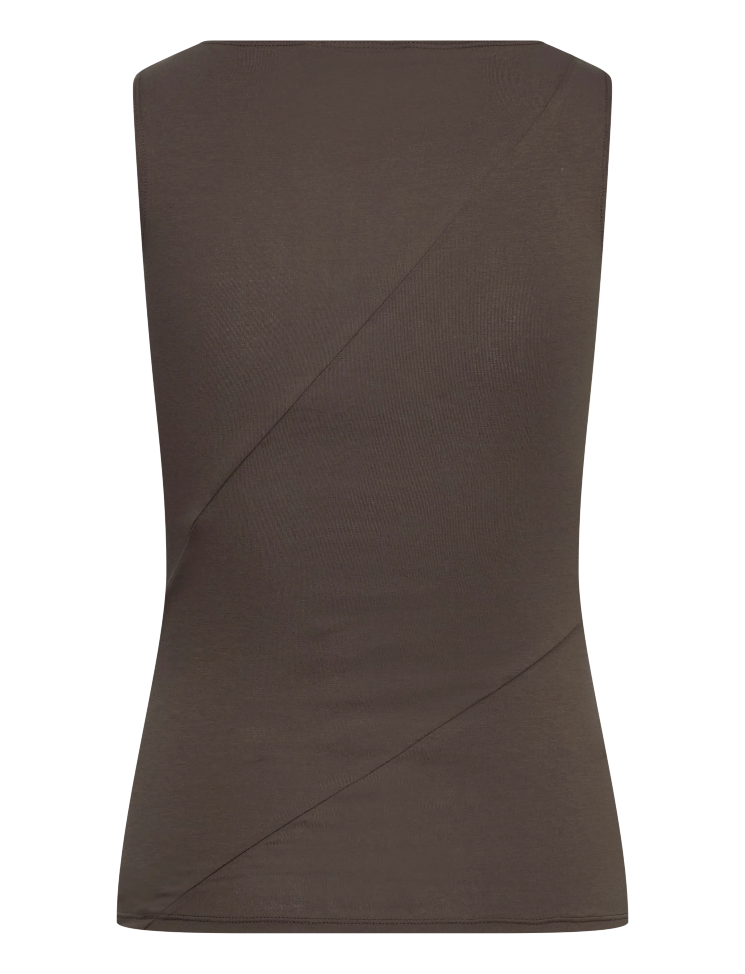 Weekday - Slim Pierced Seam Sleeveless Top - khaki green dark - 1