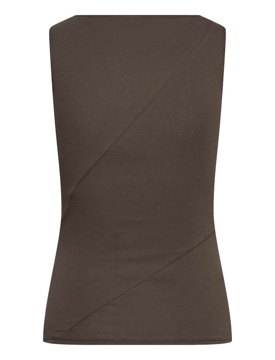 Weekday - Avril Piercing Top - sleeveless tops - khaki green dark - 1