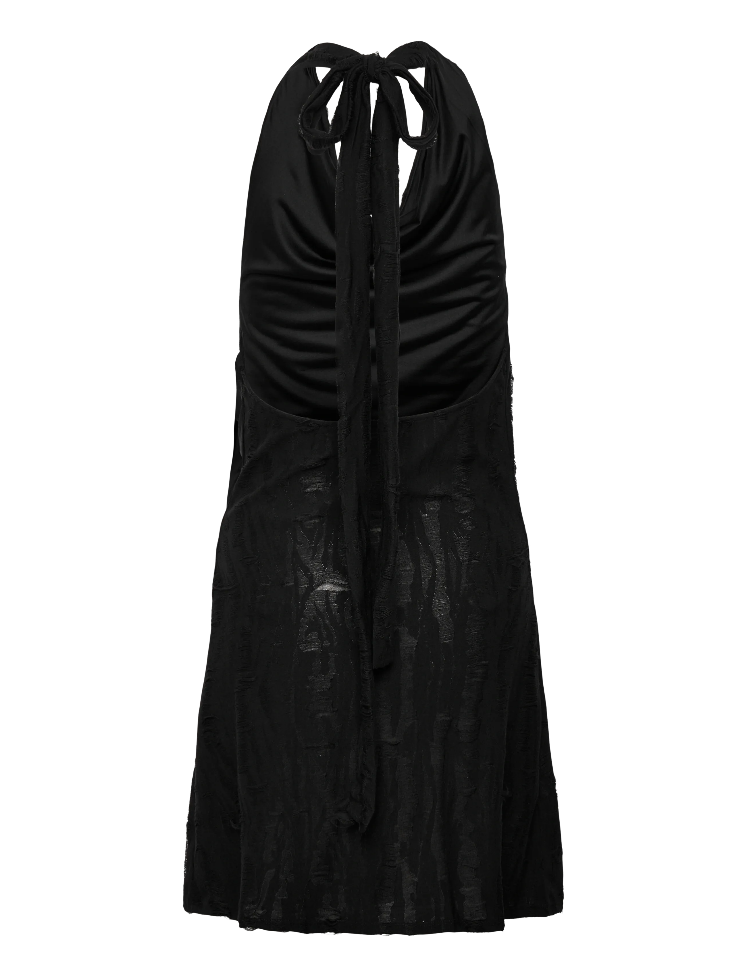 Weekday - Cowl-Neck Jacquard Halter Mini Dress - sommerkjoler - black - 1