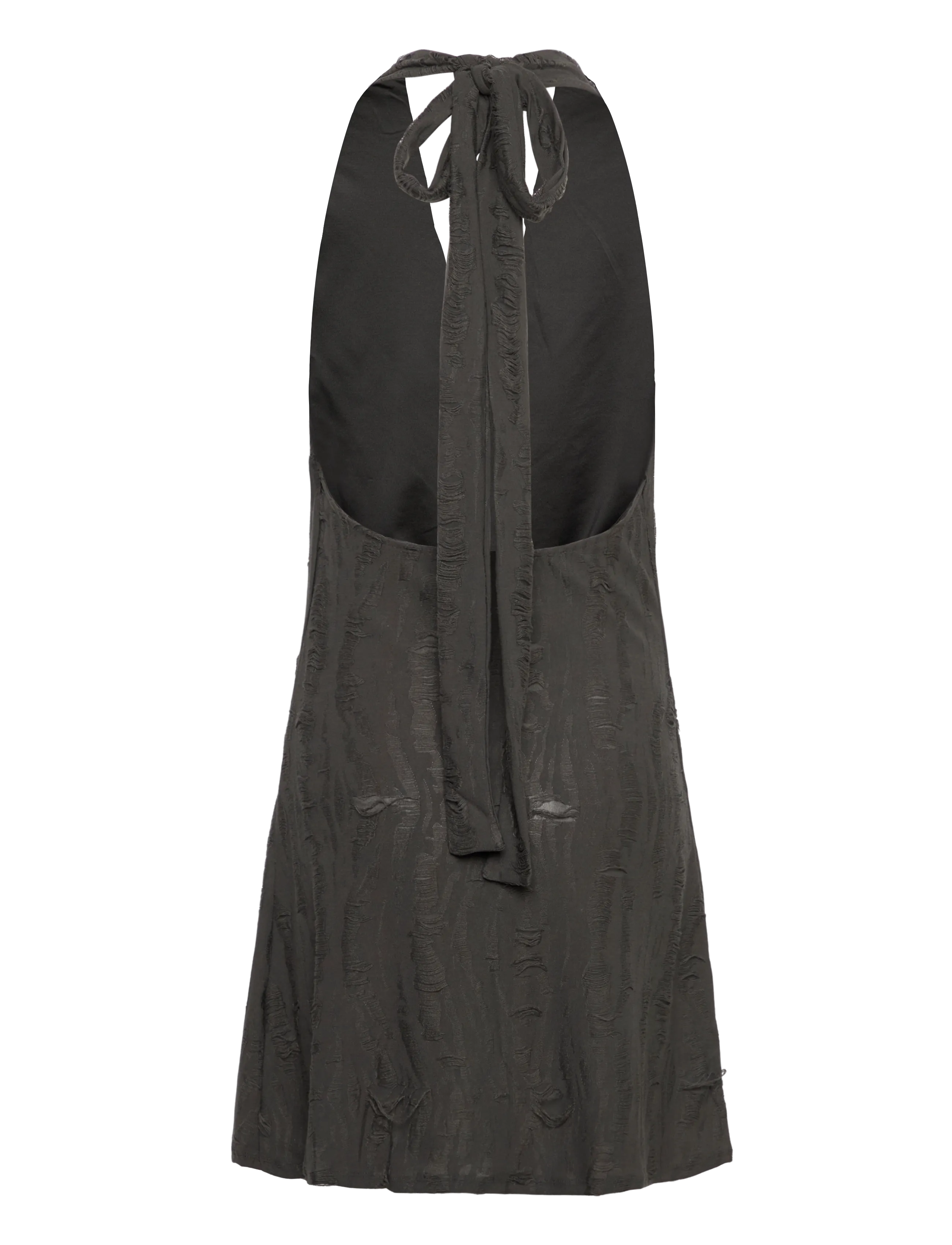 Weekday - Cowl-Neck Jacquard Halter Mini Dress - festkjoler - grey dark - 1