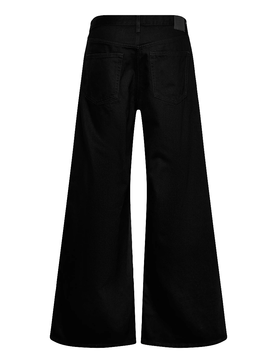 Weekday - Solar Regular Waist Loose Wide Unisex Jeans - weite jeans - black rinse - 1