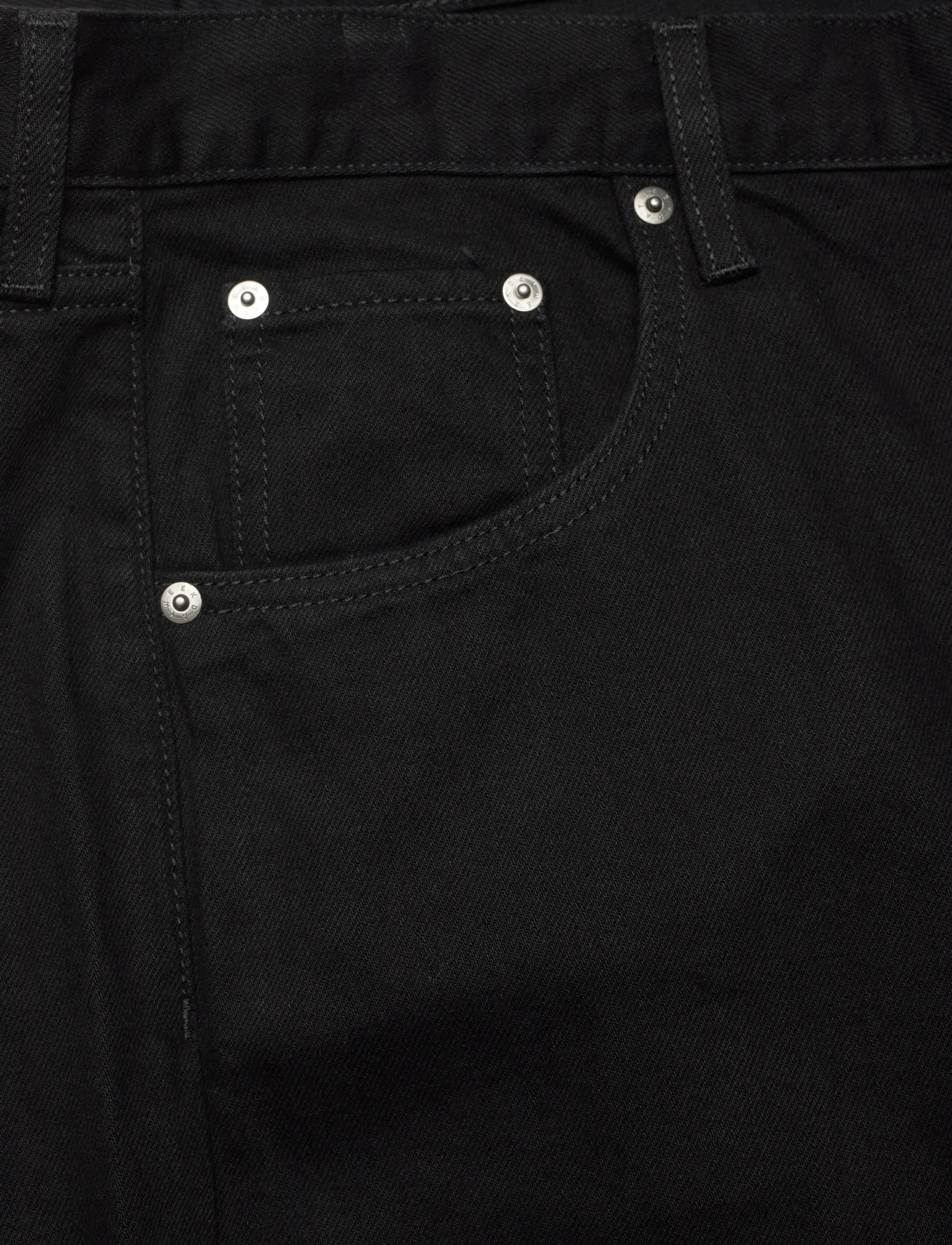 Weekday - Solar Regular Waist Loose Wide Unisex Jeans - weite jeans - black rinse - 2
