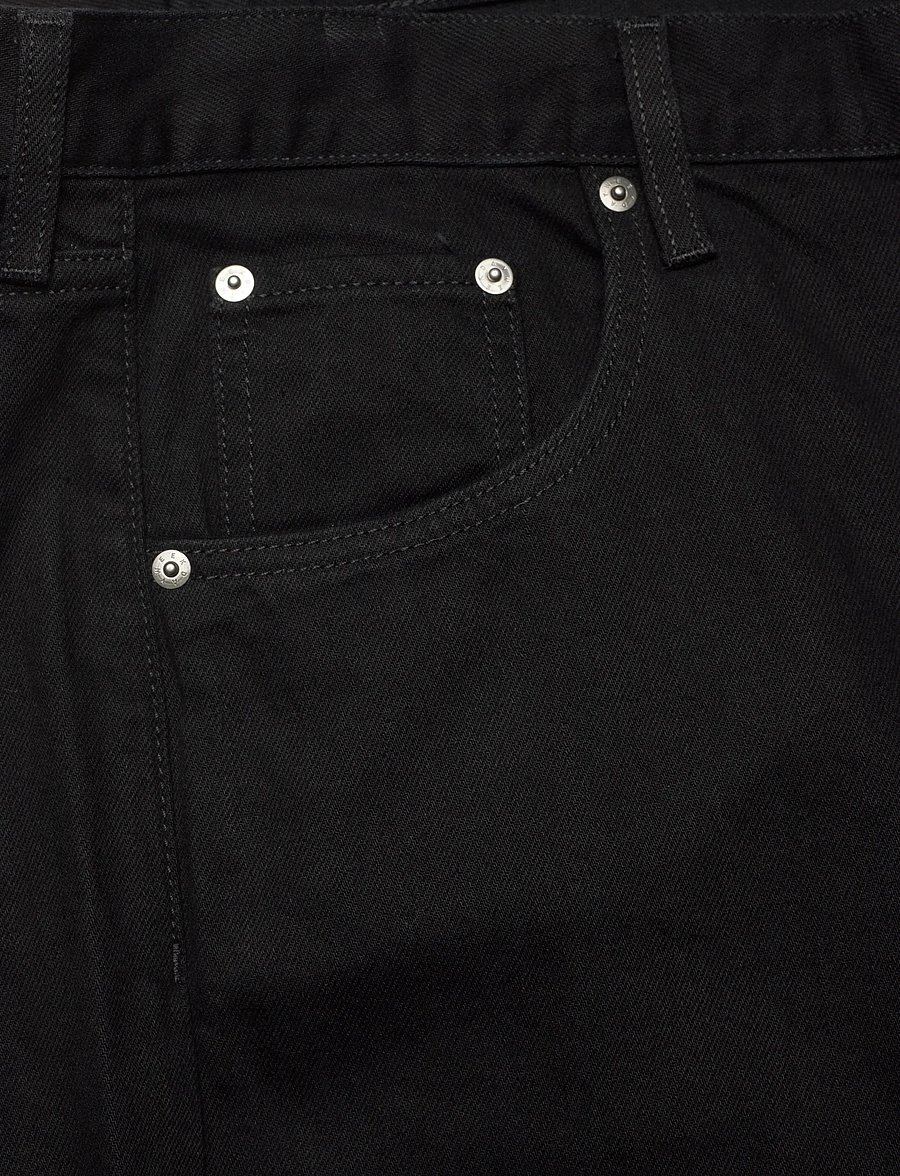 Weekday - Solar Regular Waist Loose Wide Unisex Jeans - weite jeans - black rinse - 2