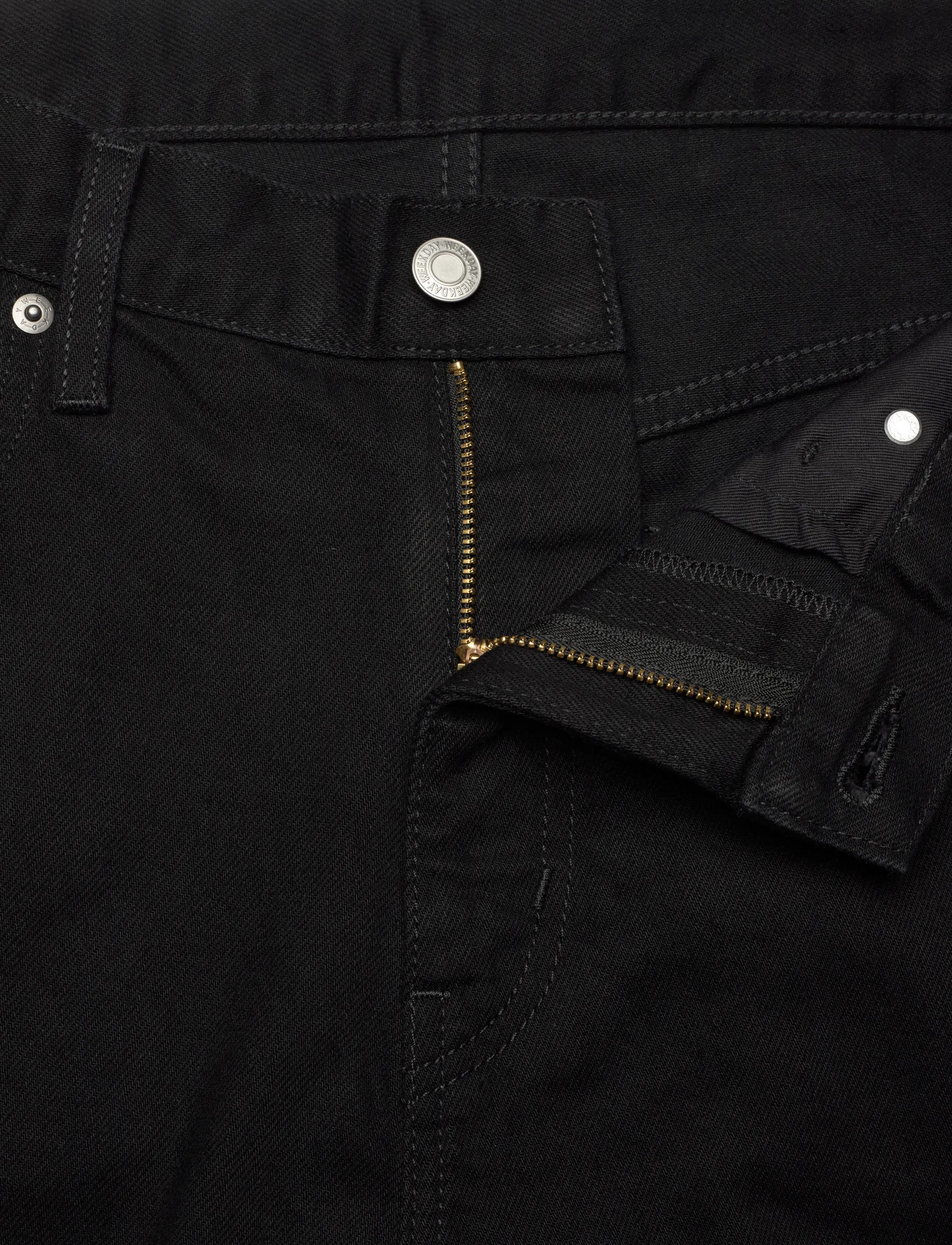 Weekday - Solar Regular Waist Loose Wide Unisex Jeans - weite jeans - black rinse - 3