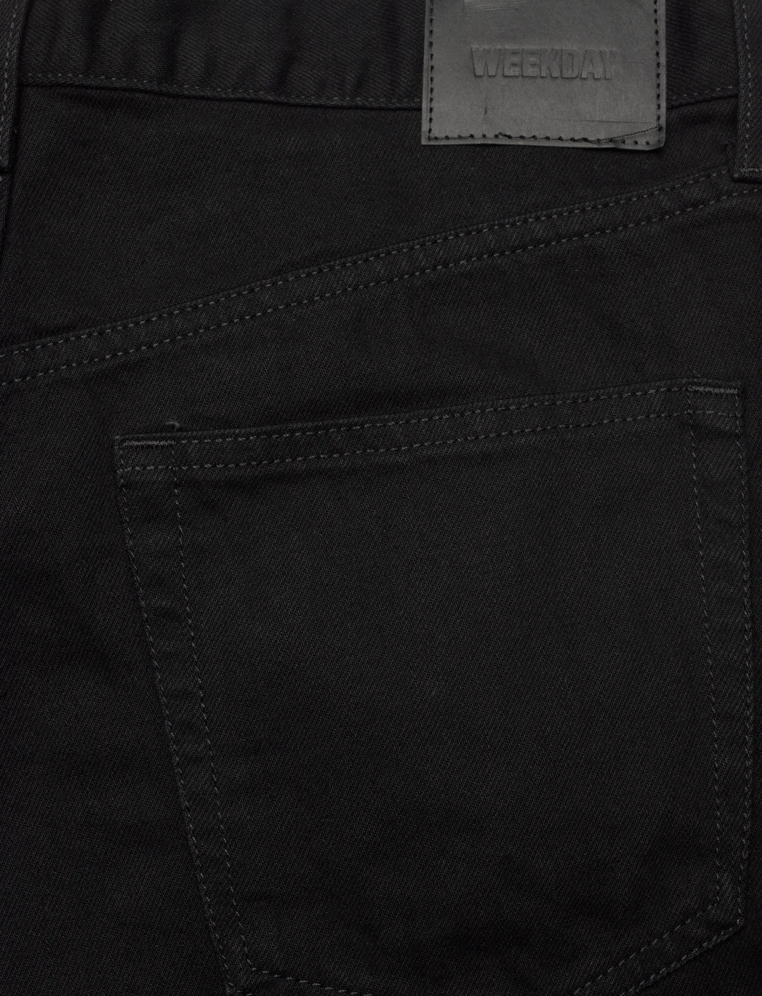 Weekday - Solar Regular Waist Loose Wide Unisex Jeans - weite jeans - black rinse - 4