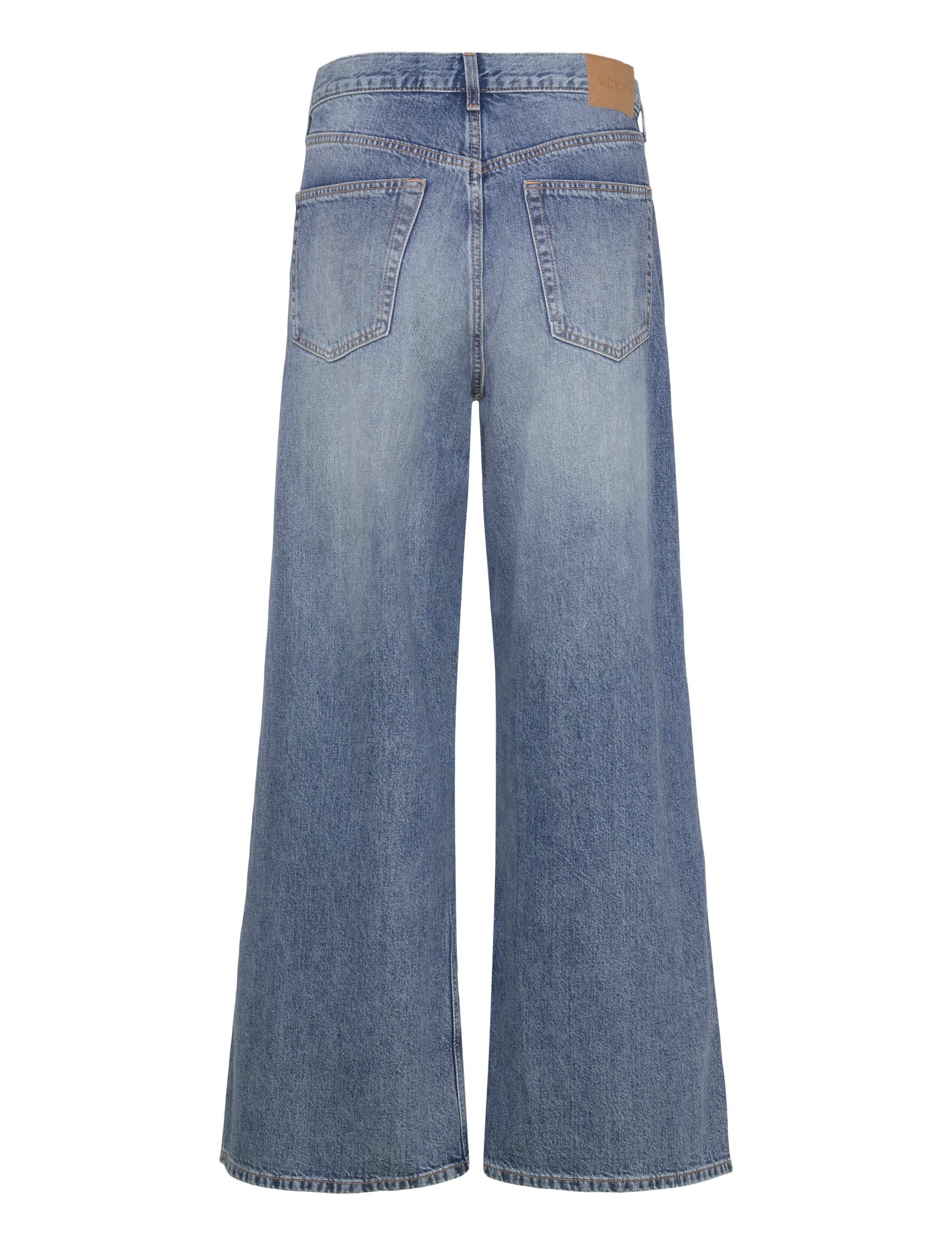 Weekday - Solar Loose Wide Leg Unisex Jeans - loose jeans - blue horses - 2
