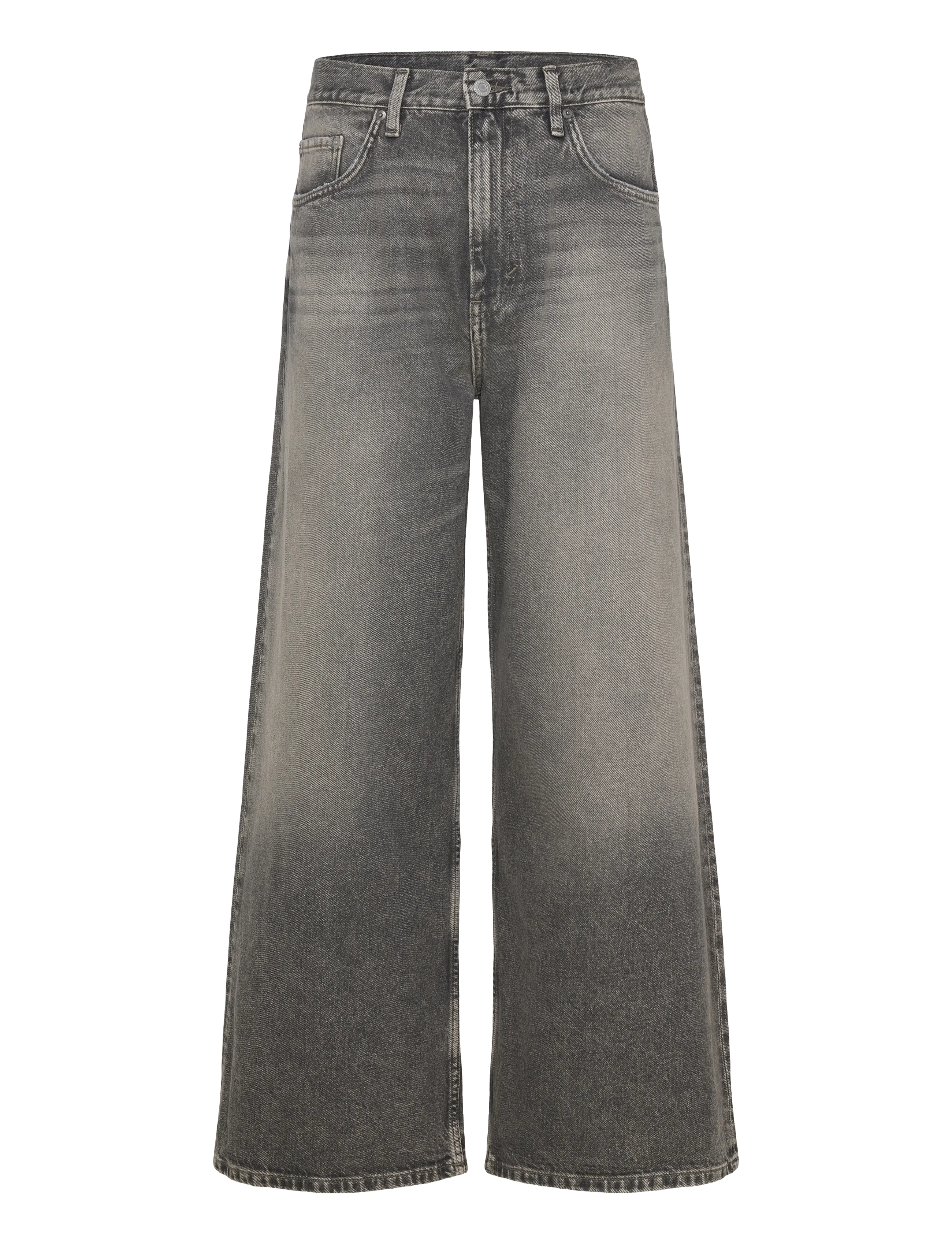 Weekday Solar Loose Wide Leg Unisex Jeans - Weekday - REDONDO BLACK / black