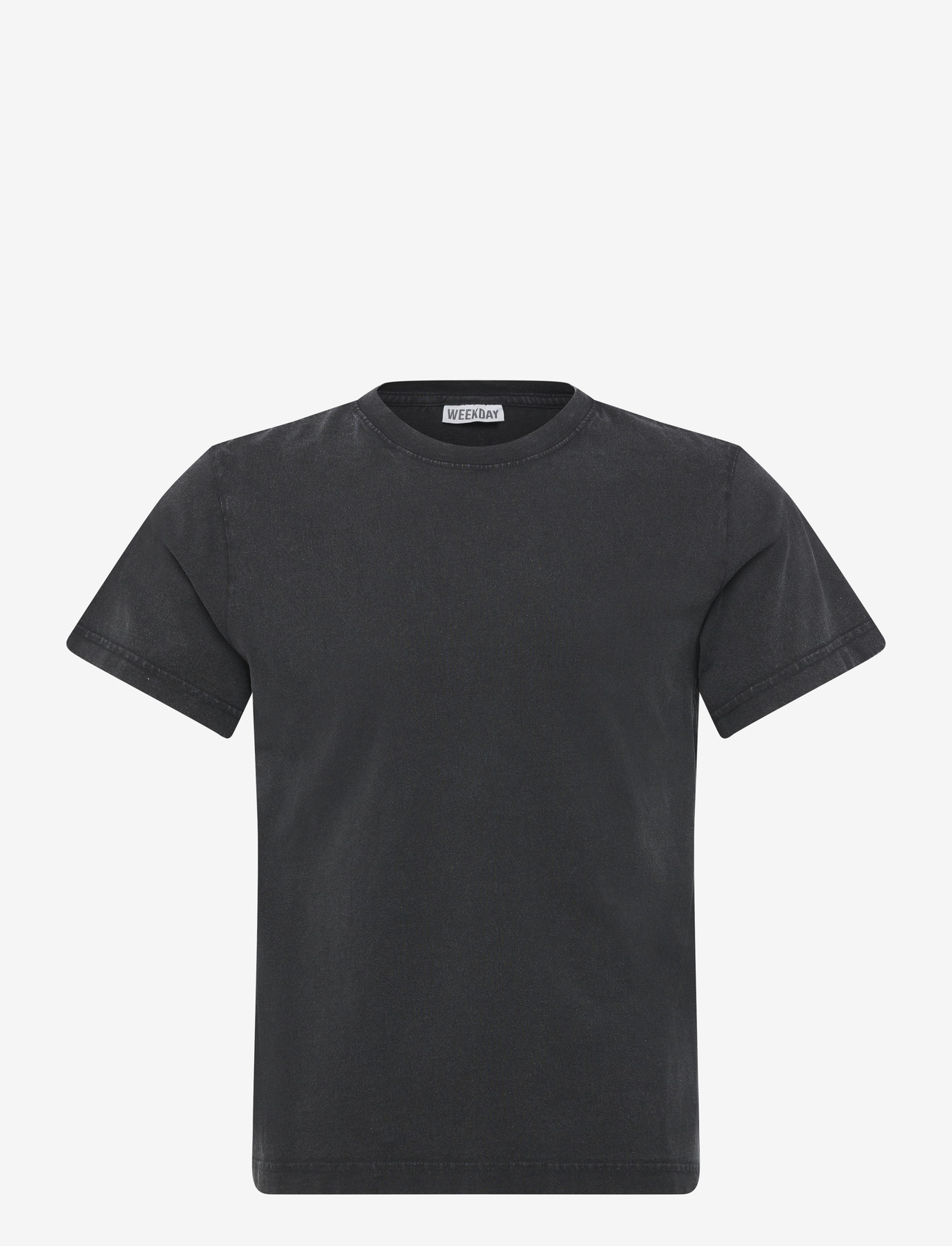 Weekday - Shrunken Double Layered T-shirt - kurzärmelig - black - 0