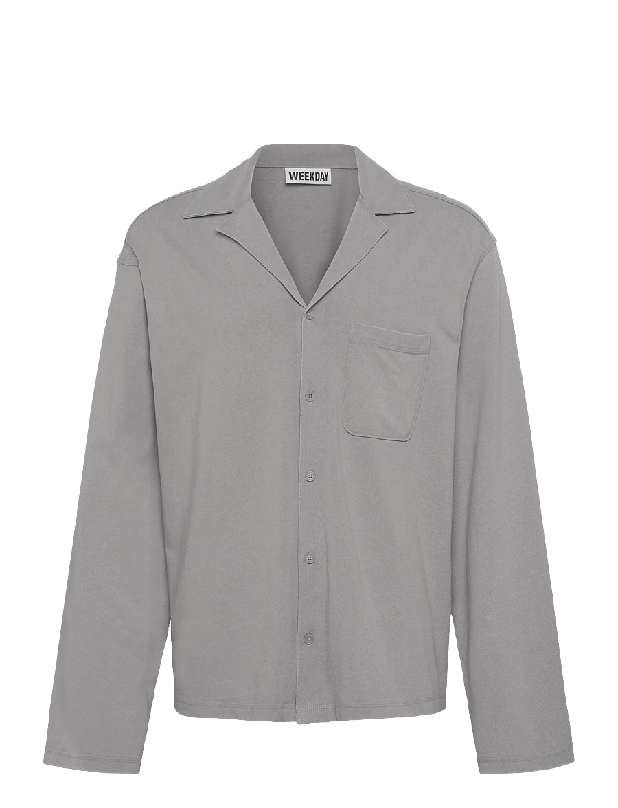 Weekday - Pyjama Shirt - pysjamasoverdeler - grey w wash - 0