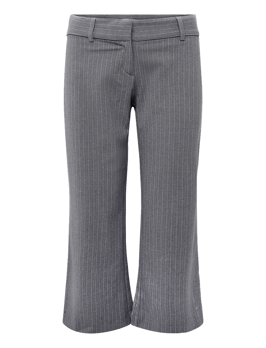 Weekday - Flared Capri Suiting Trousers - alt laiad püksid - grey pinstripe - 1
