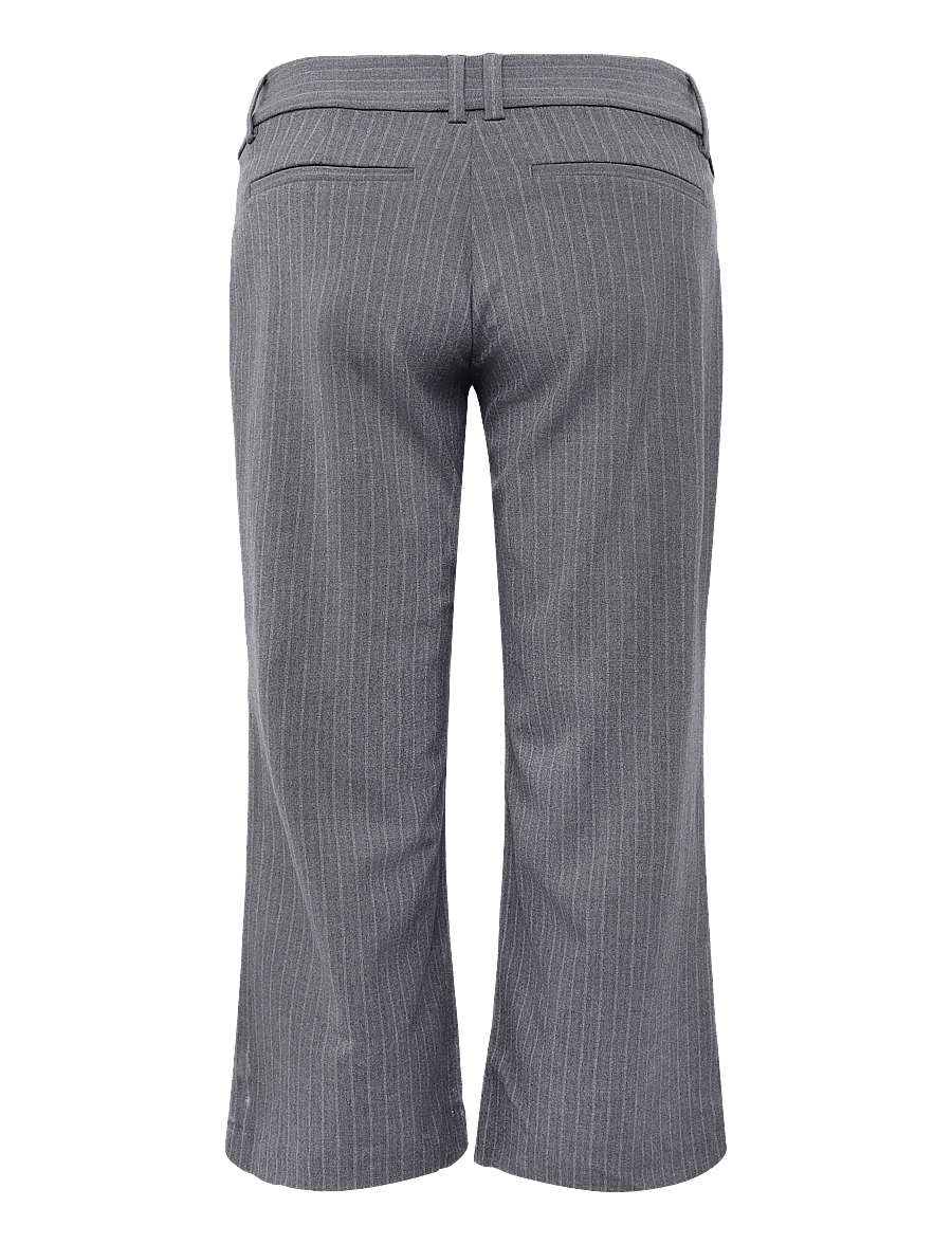 Weekday - Flared Capri Suiting Trousers - alt laiad püksid - grey pinstripe - 2