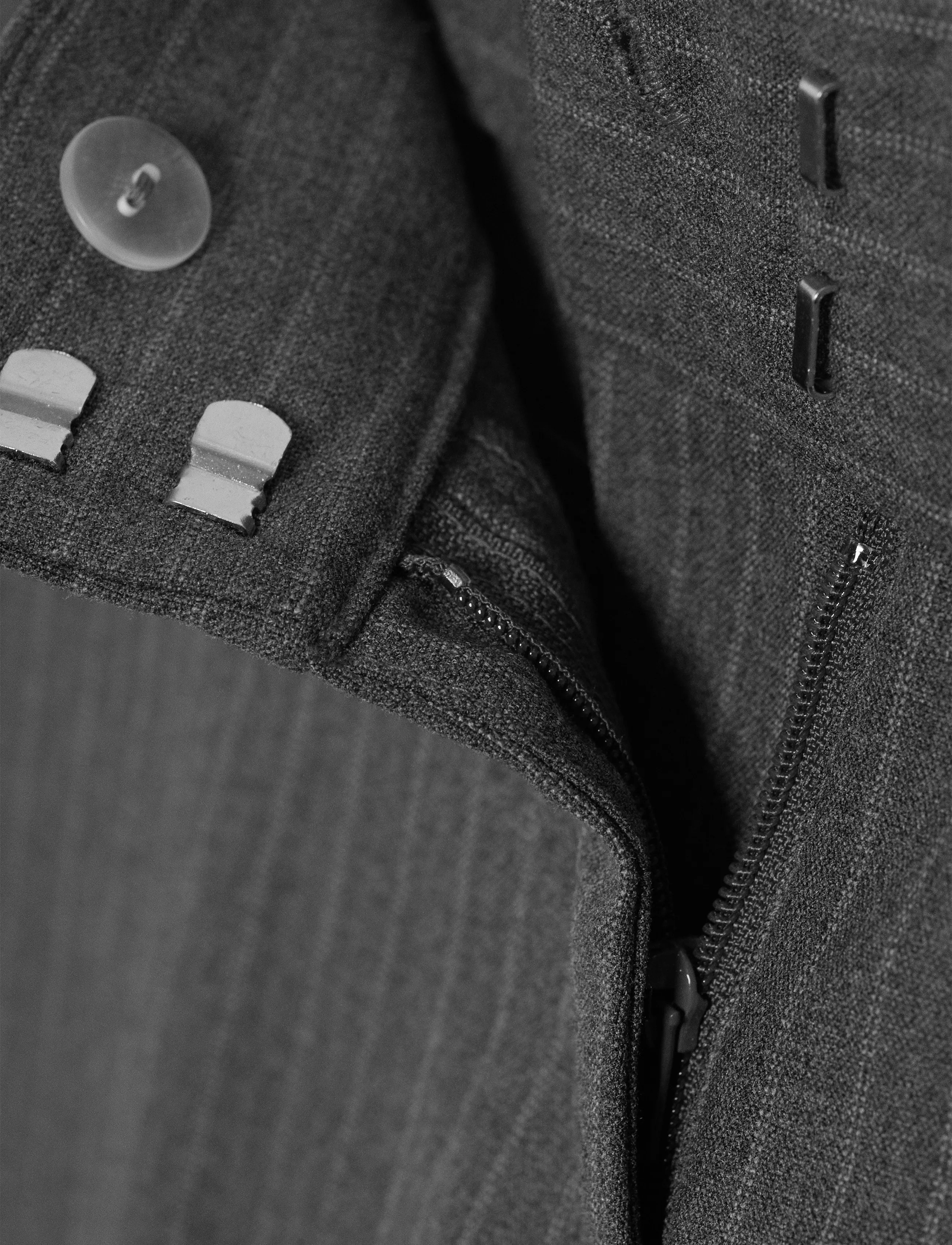 Weekday - Flared Capri Suiting Trousers - schlaghosen - grey pinstripe - 5