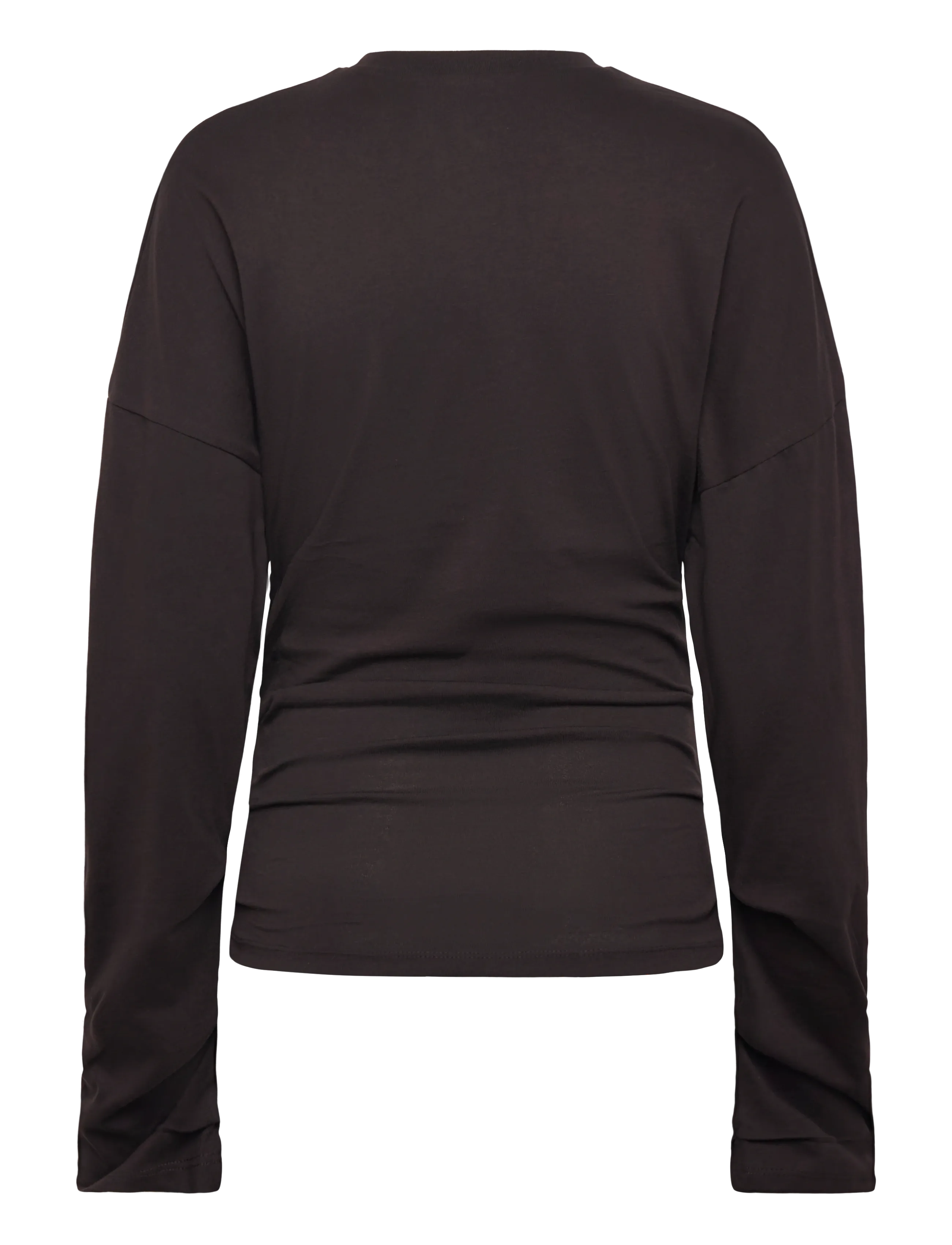Weekday - Pleated Long-Sleeved Top - pikkade varrukatega alussärgid - dark brown - 1