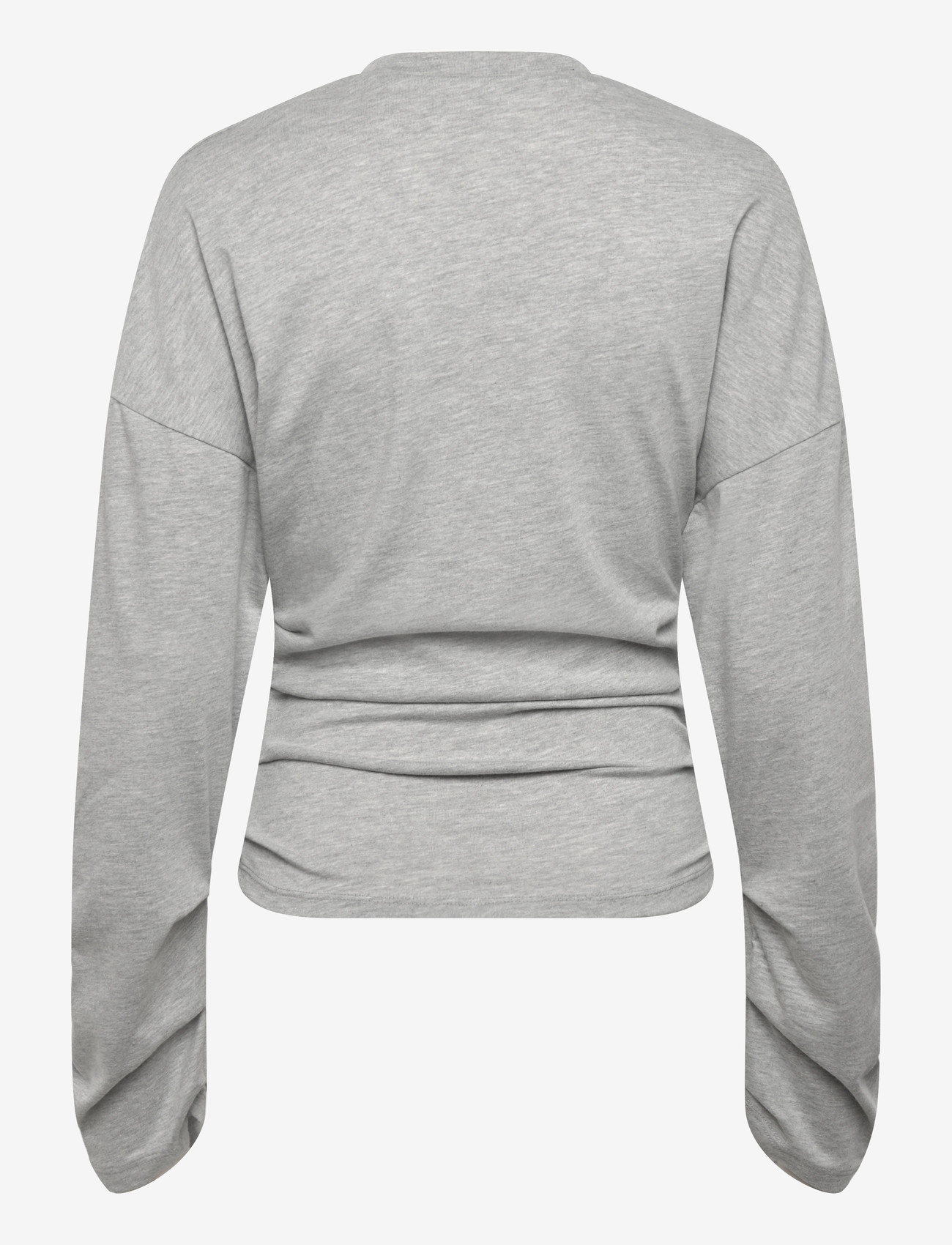 Weekday - Pleated Long-Sleeved Top - pikkade varrukatega alussärgid - grey melange - 1