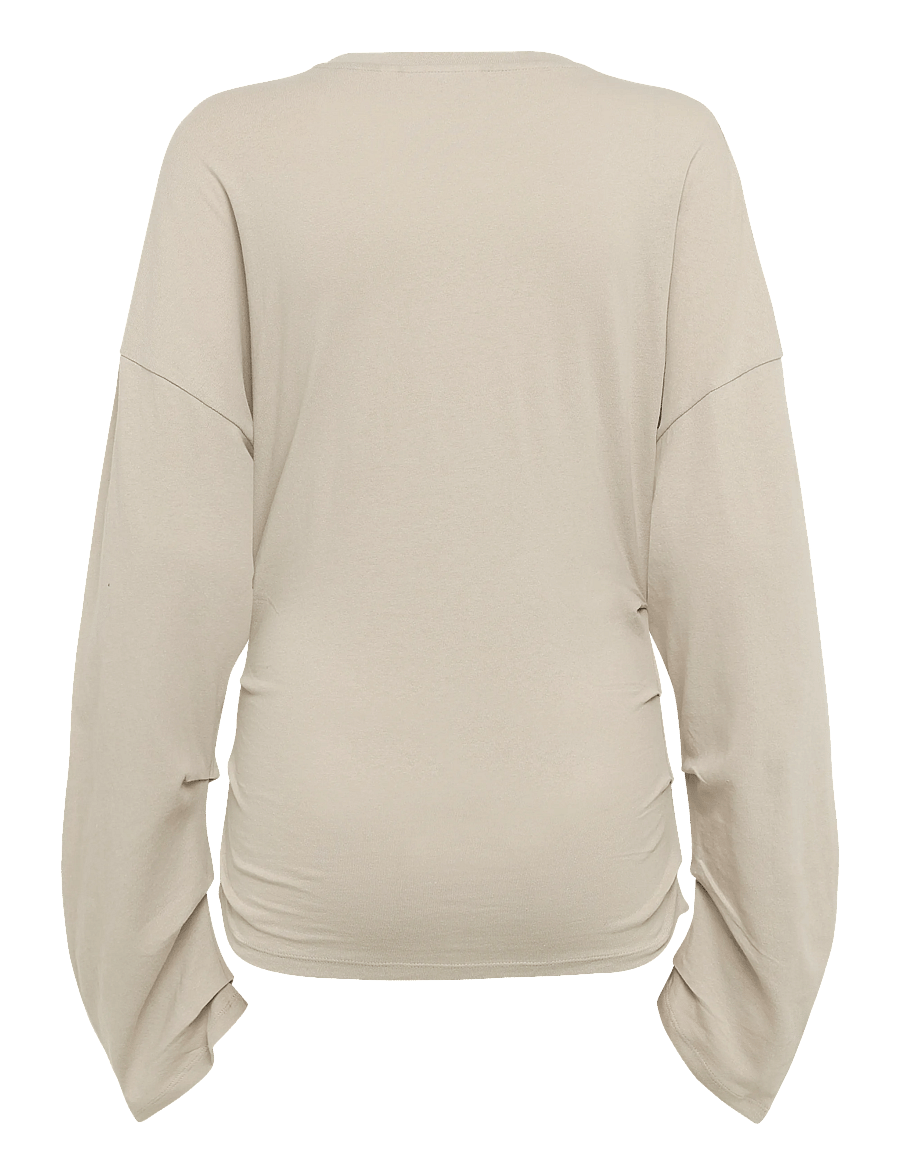 Weekday - Pleated Long-Sleeved Top - pikkade varrukatega topid - mole - 1