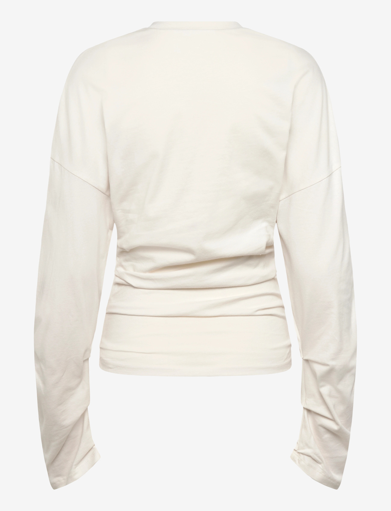 Weekday - Pleated Long-Sleeved Top - long-sleeved tops - off white - 1
