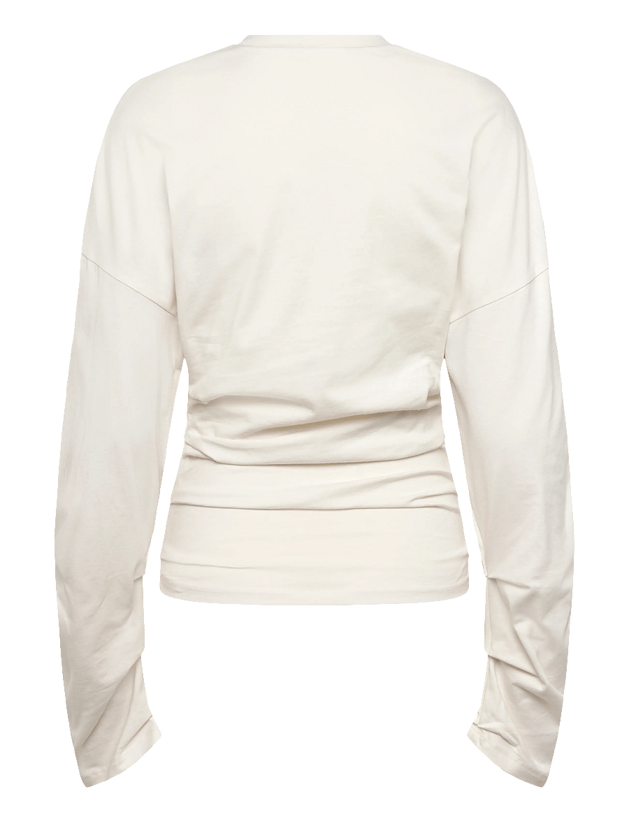 Weekday - Pleated Long-Sleeved Top - pikkade varrukatega topid - off white - 1