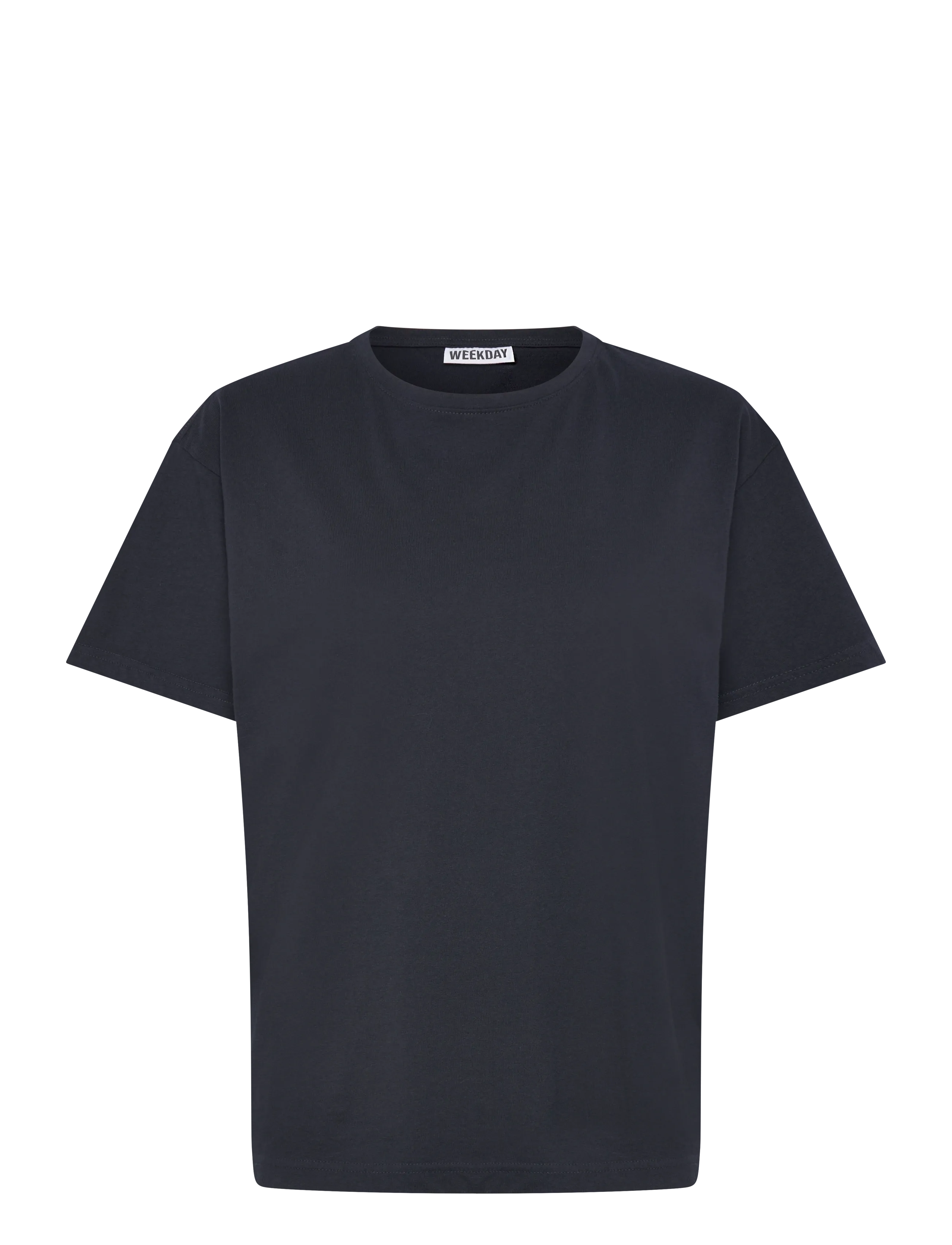 Weekday Cotton T-Shirt, XS, T-shirts & Oberteile, Marineblau - Short-sleeved, Frauen