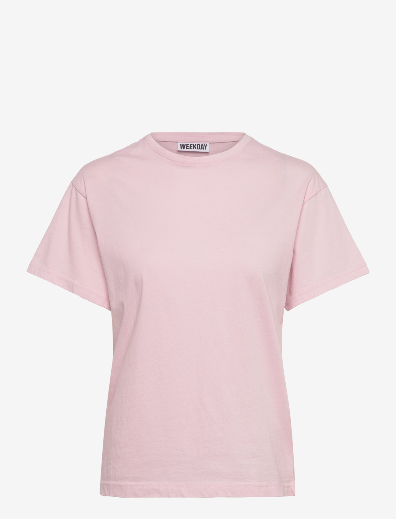 Weekday - Cotton T-shirt - t-shirts - pink - 0