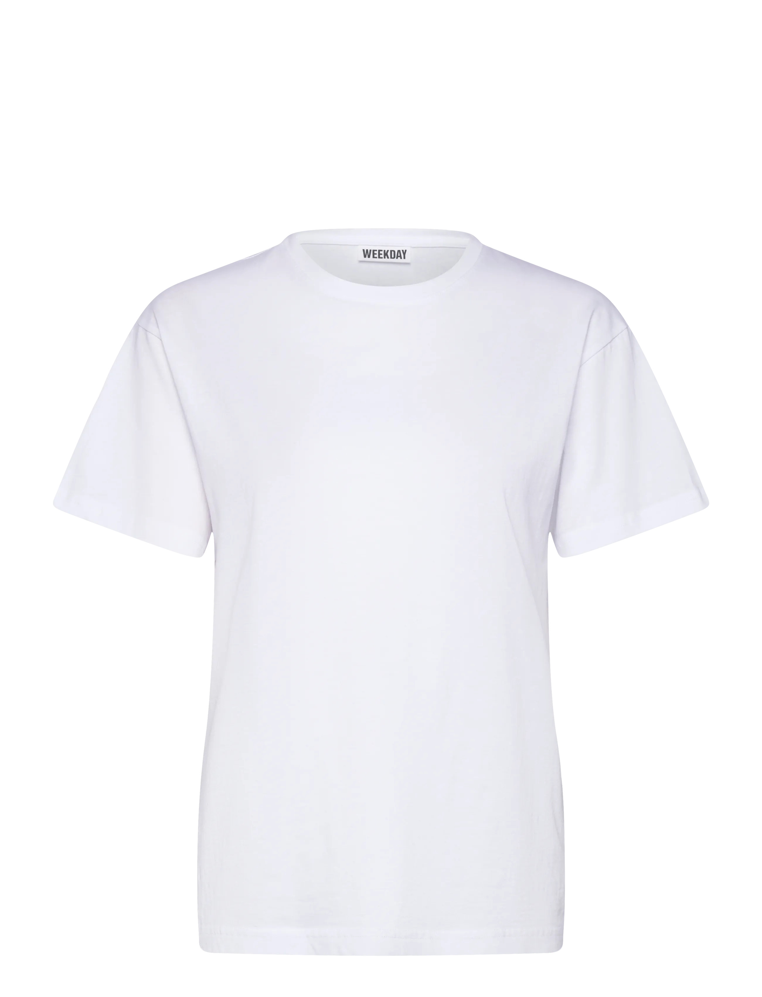 Weekday Cotton T-Shirt, S, T-shirts & Oberteile, Weiß - Short-sleeved, Frauen