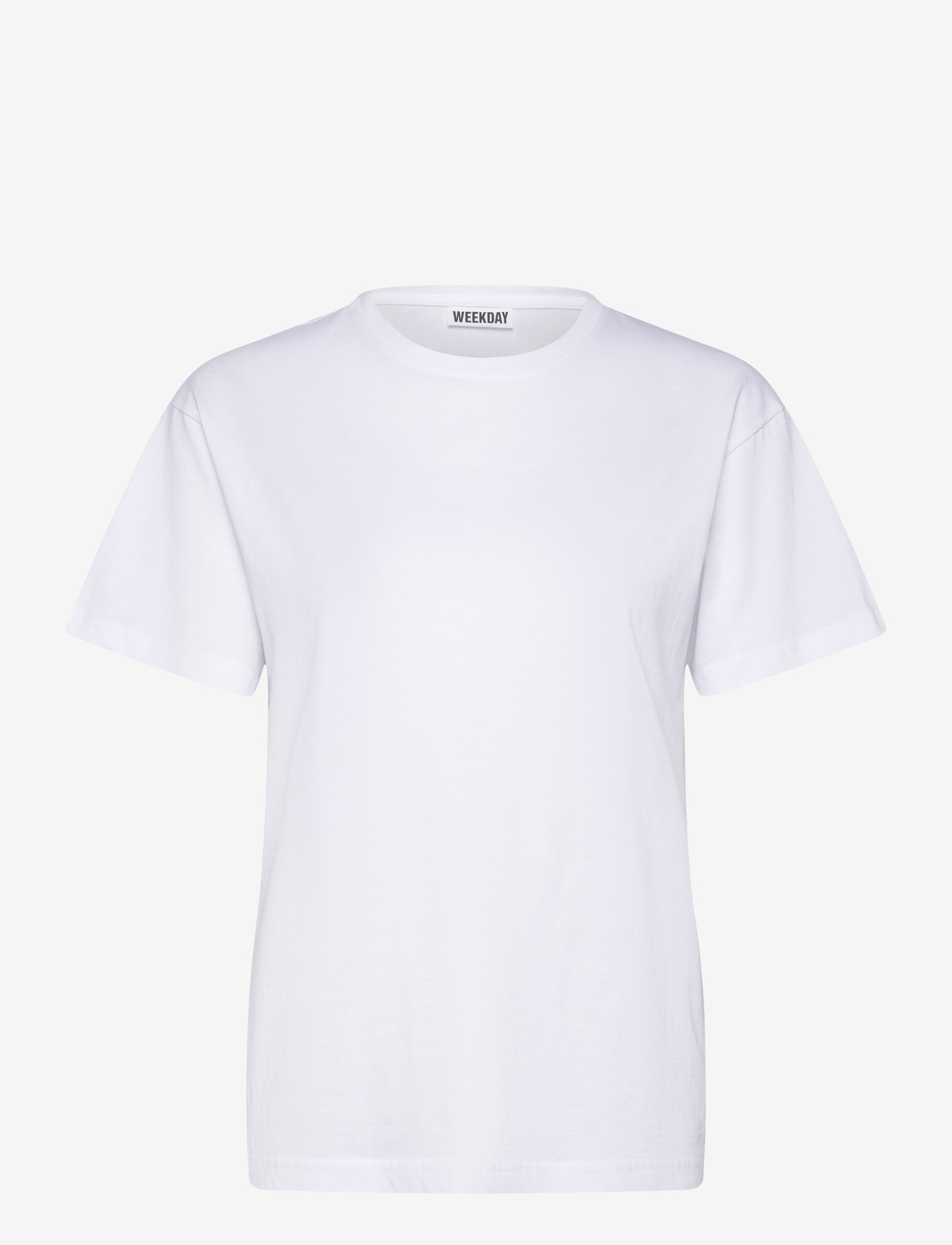 Weekday - Cotton T-shirt - t-shirts - white - 0