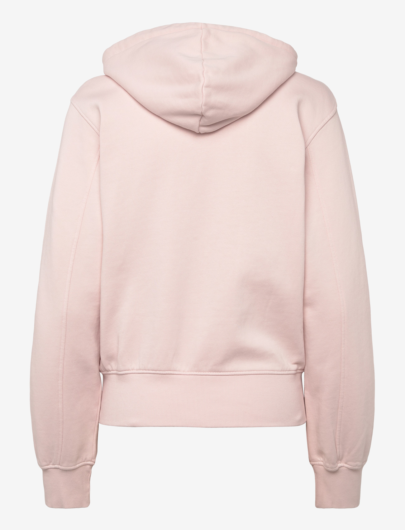 Weekday - Cinched Cotton Zip Hoodie - kapuzenpullover - dusty pink - 1
