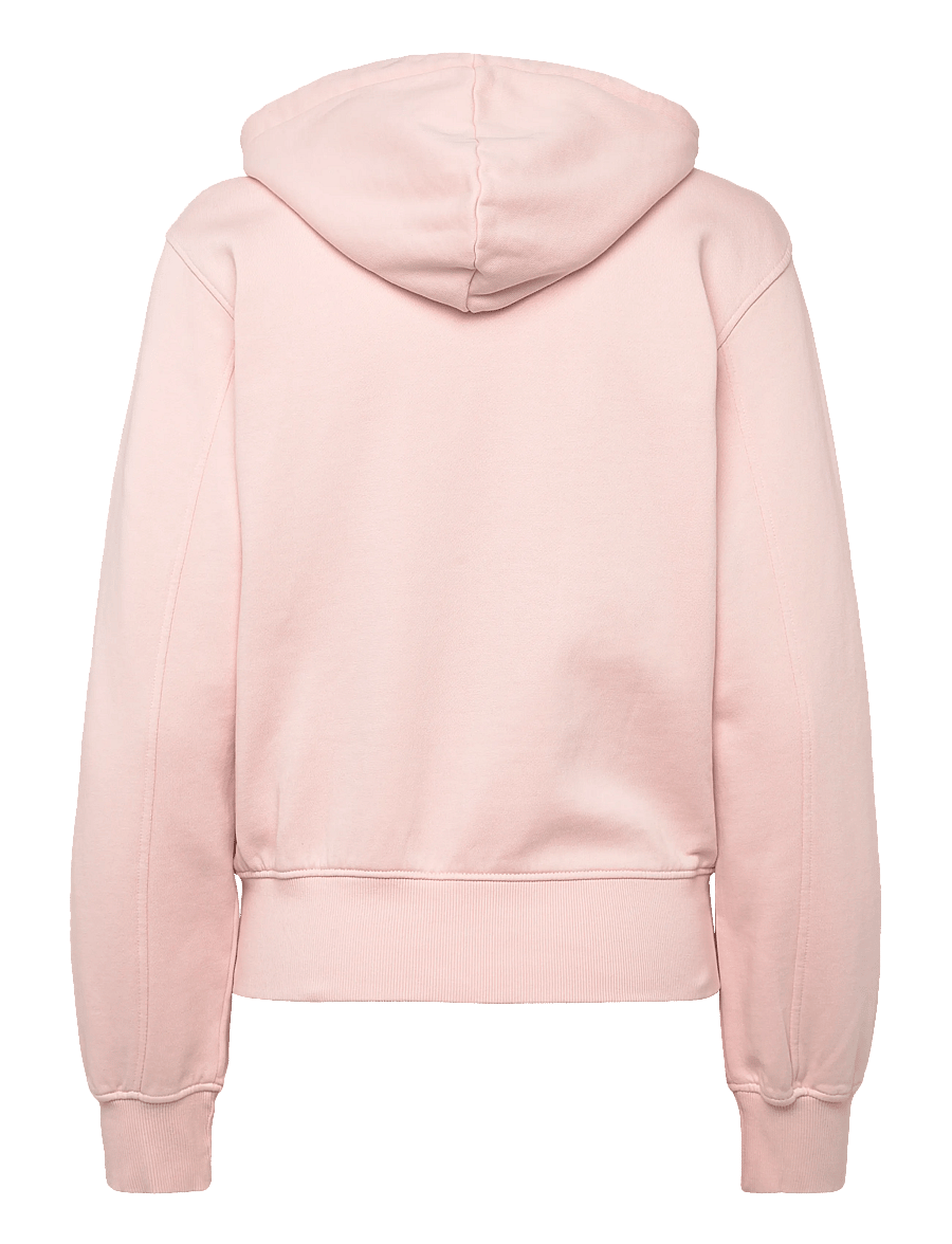 Weekday - Cinched Cotton Zip Hoodie - kapuutsiga pusad - dusty pink - 1
