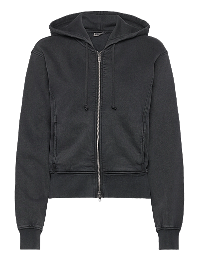 Cinched Cotton Zip Hoodie - HæTtetrøJer