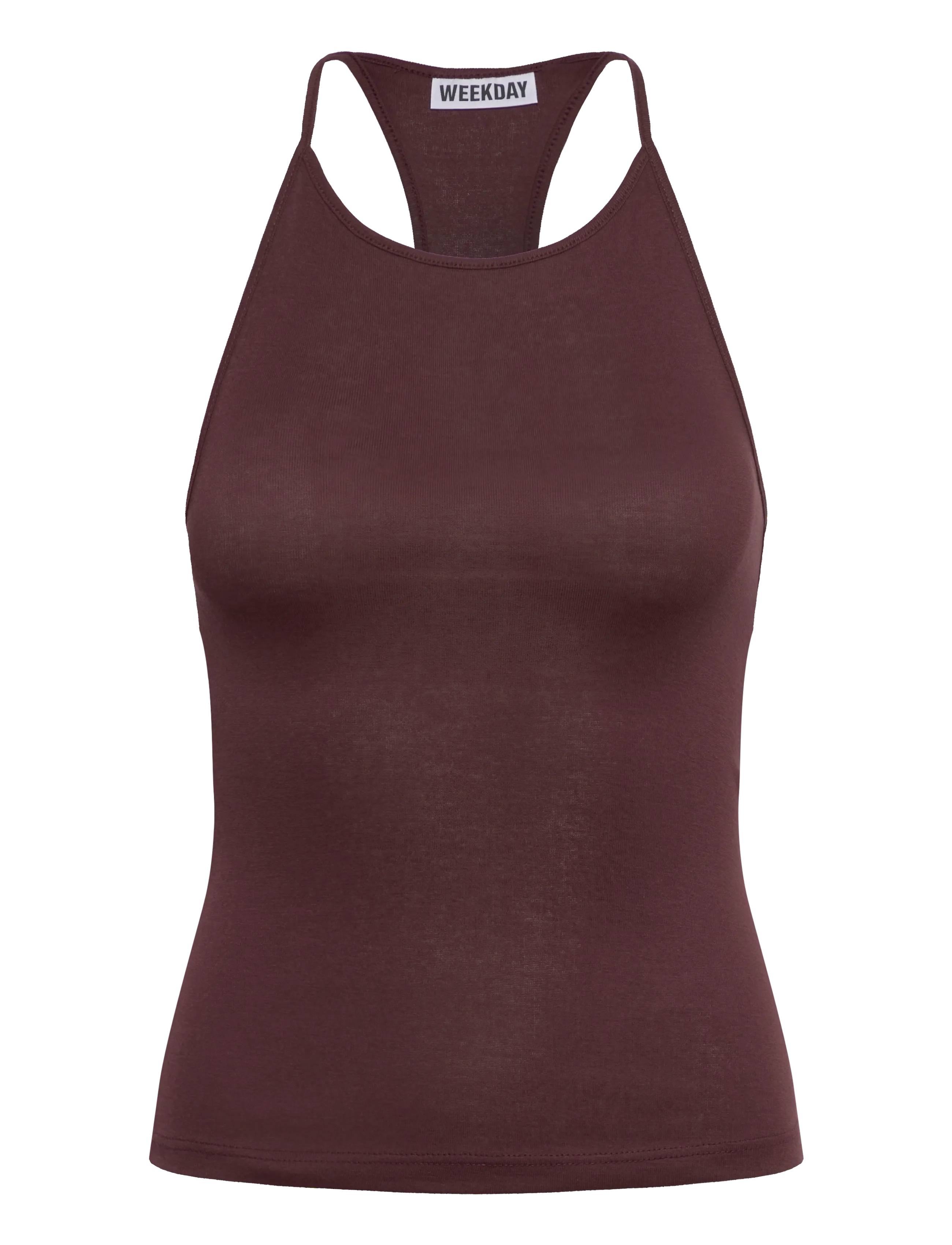 Weekday Slim Racerback Tank Top - Weekday - BURGUNDY / burgundy