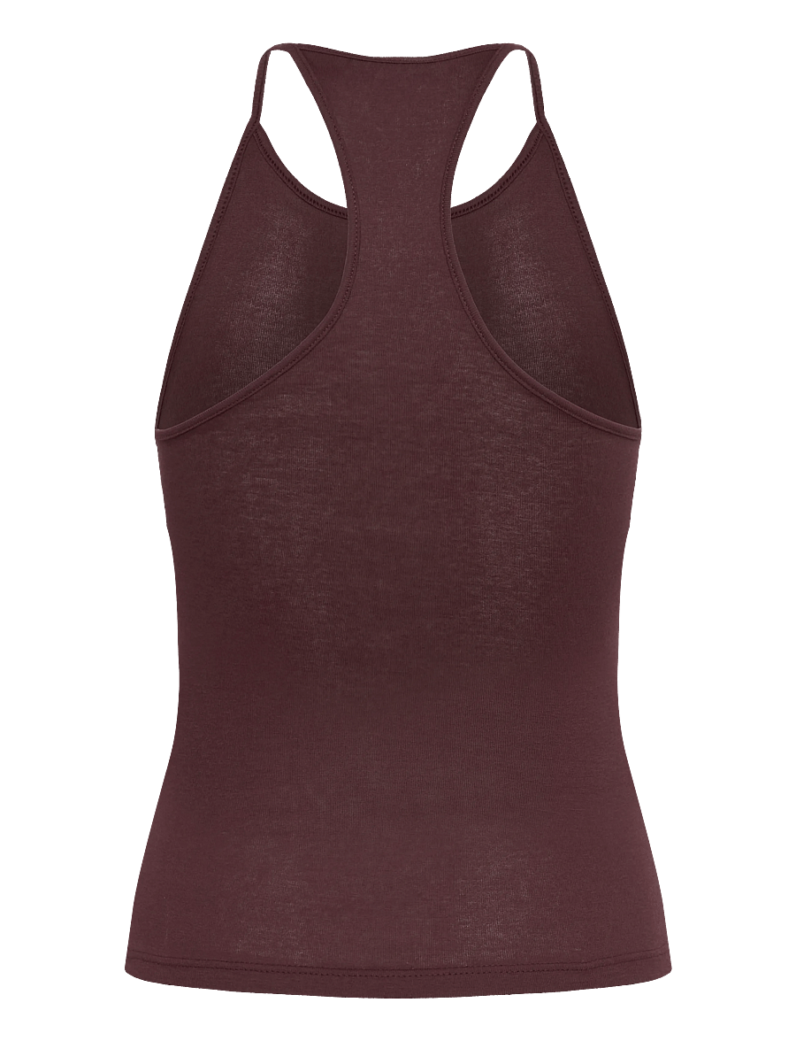 Weekday - Slim Racerback Tank Top - sleeveless tops - burgundy - 1
