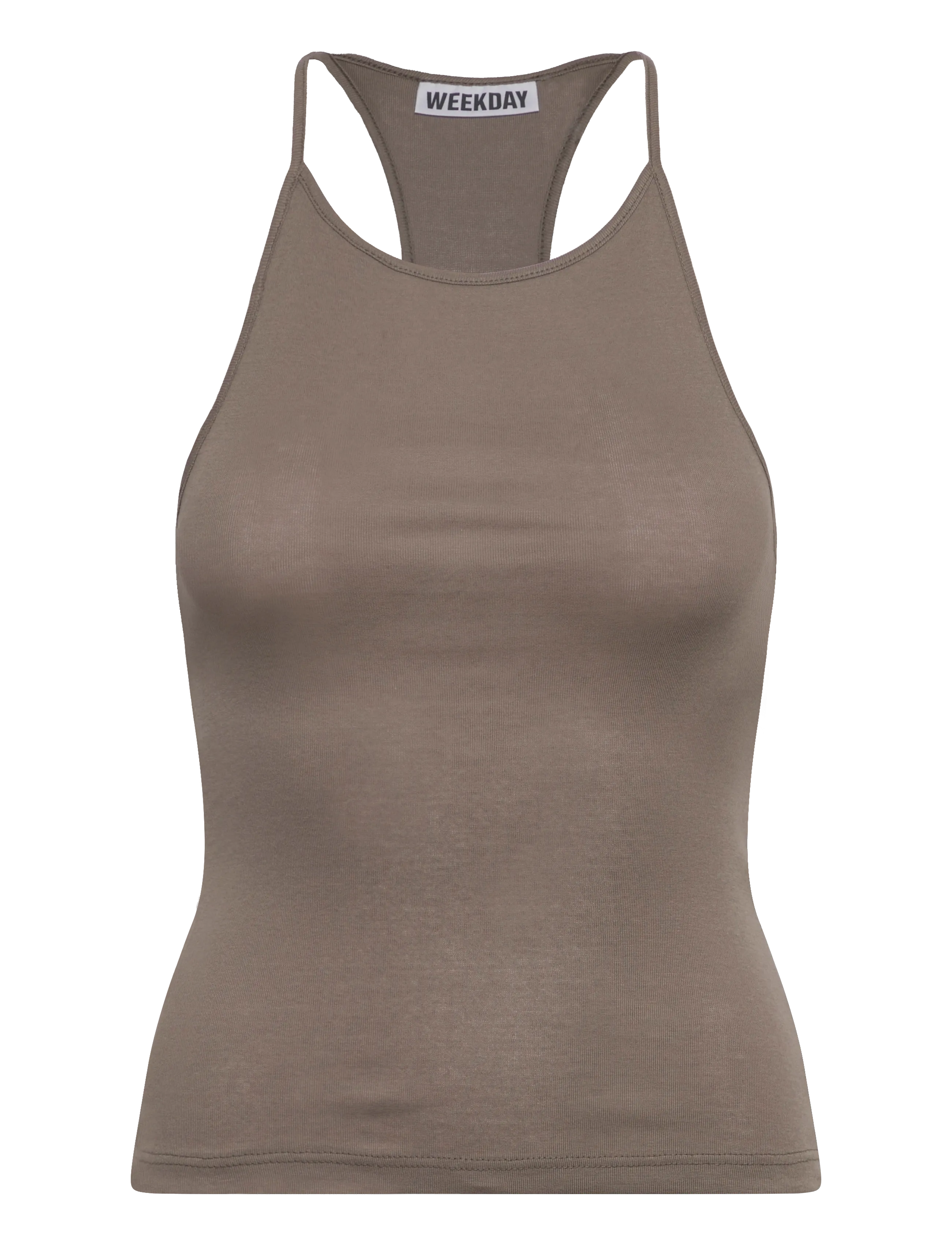 Weekday Slim Racerback Tank Top - Weekday - MID GREY / grey