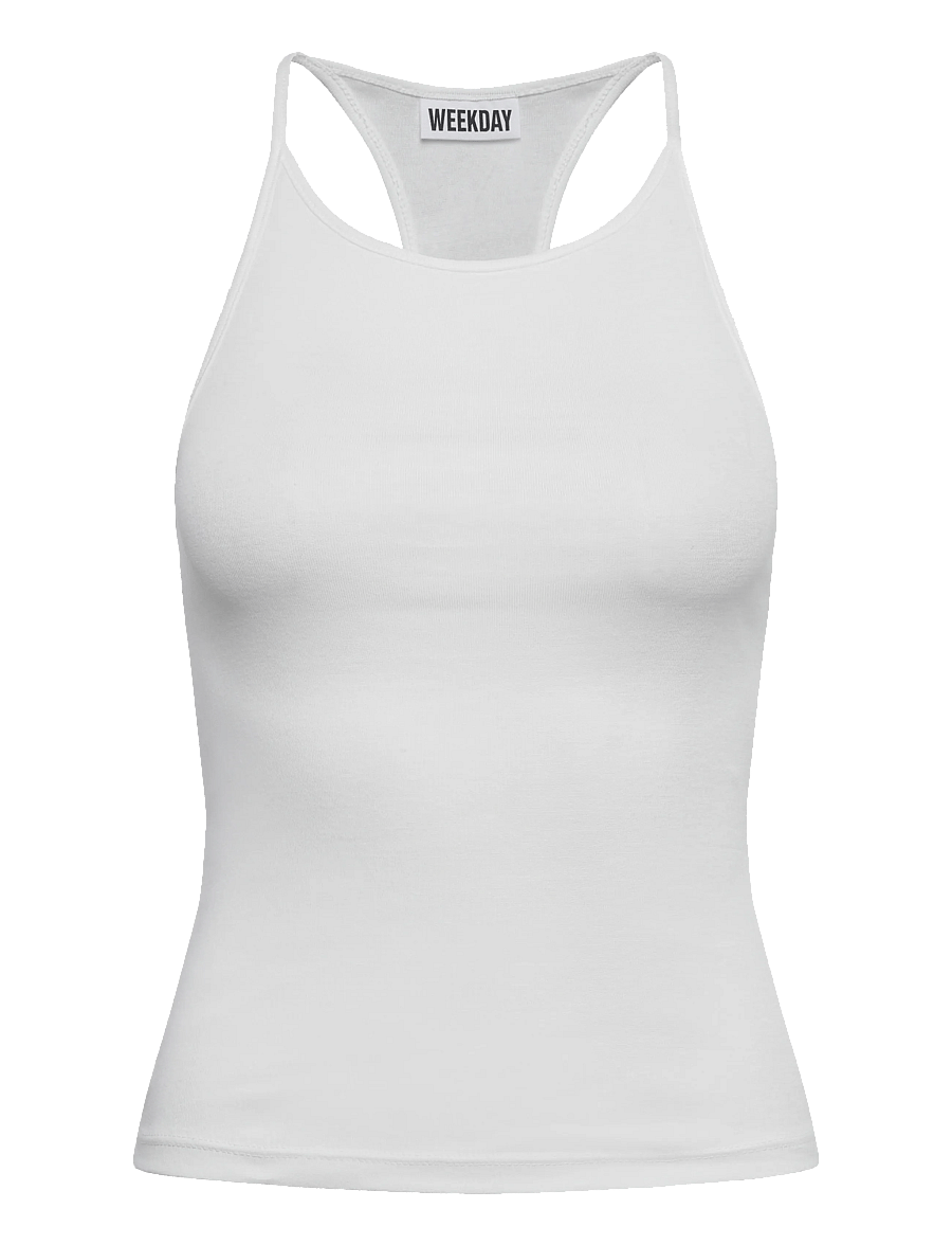 Weekday - Slim Racerback Tank Top - Ärmellose tops - off white - 0