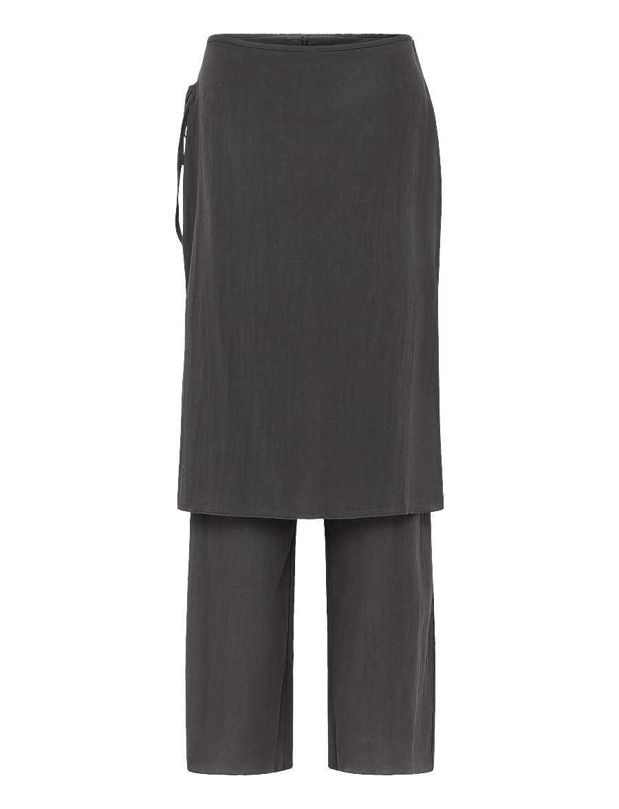 Weekday - Transparent Skirt Trousers - bukser med brede ben - grey dark - 1